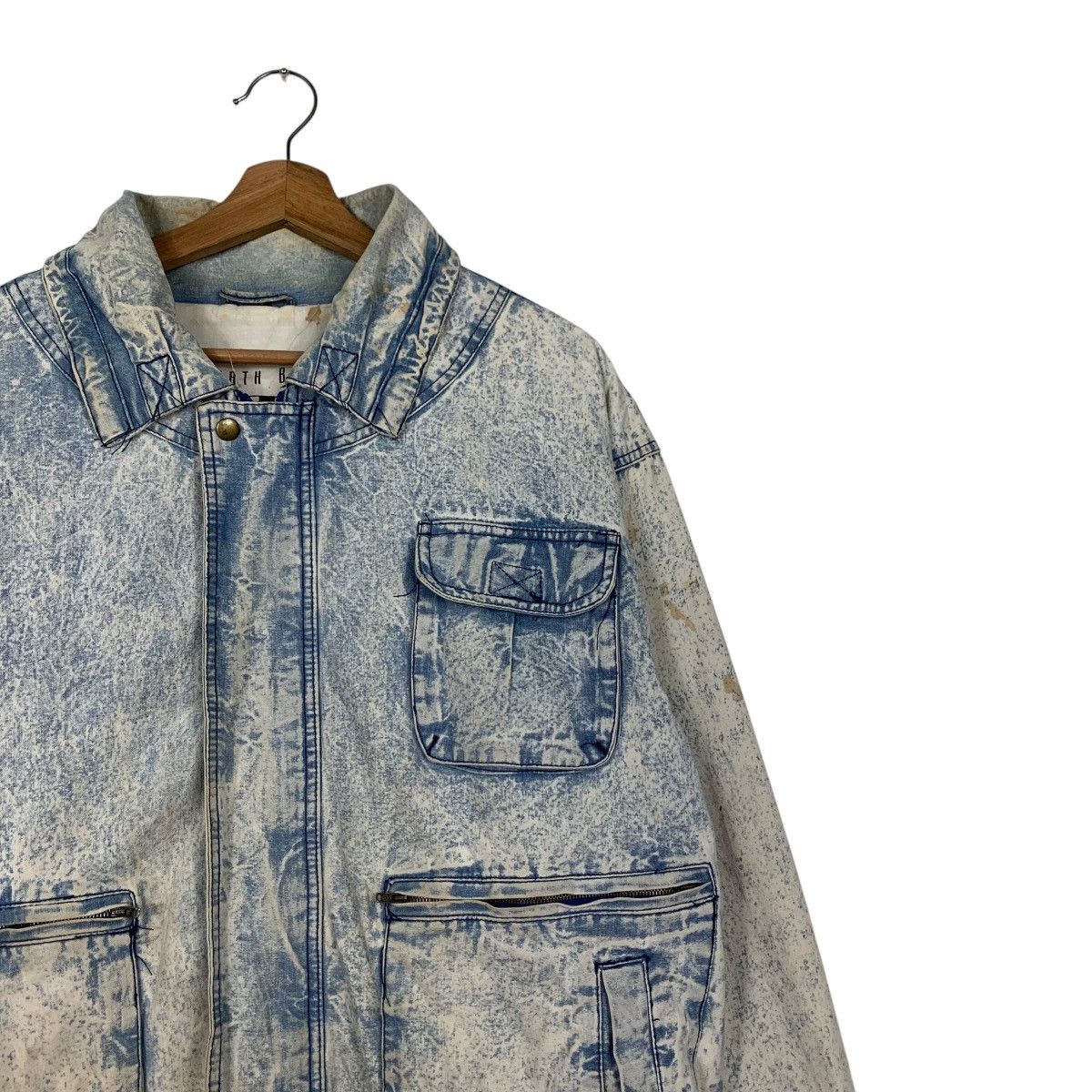 Vintage NORTH BAY World Travel Washed Denim Jacket #2433-C109 Size US M / EU 48-50 / 2 - 5 Thumbnail