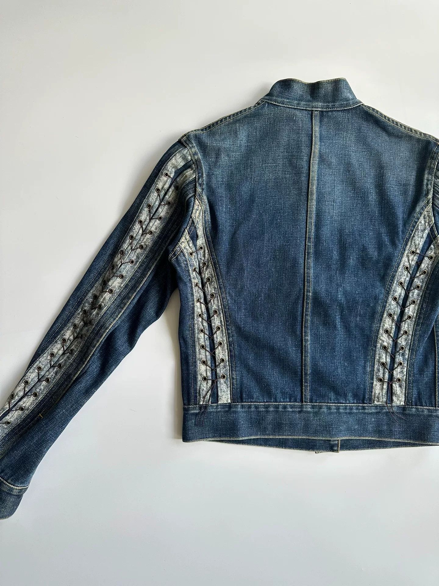 Issey Miyake Issey Miyake Denim Jacket with Stitching Size US S / EU 44-46 / 1 - 1 Thumbnail