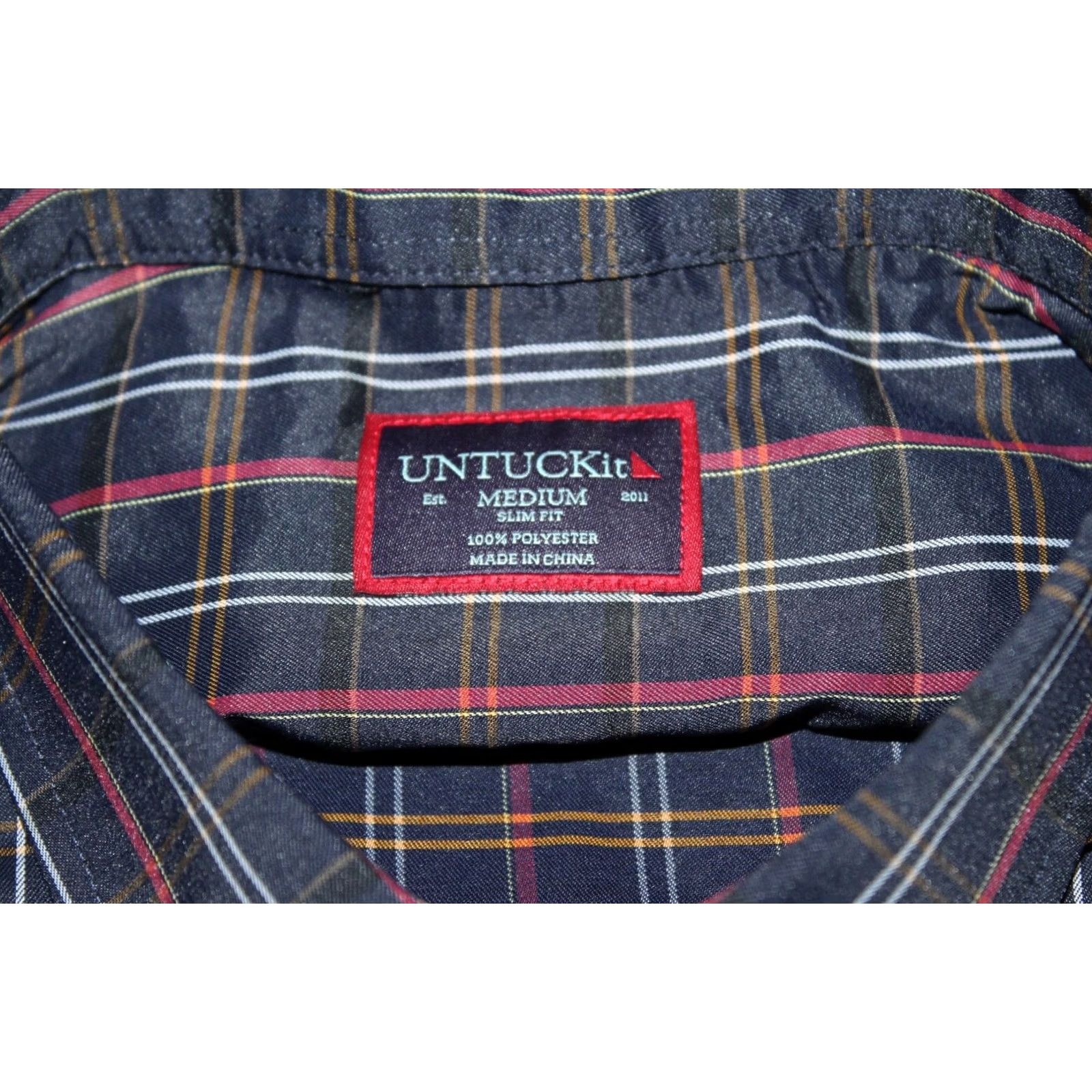 UNTUCKit UNTUCKit Valencay Long Sleeve Button Down Shirt M Slim Multicolor Plaid Men Size US M / EU 48-50 / 2 - 2 Thumbnail
