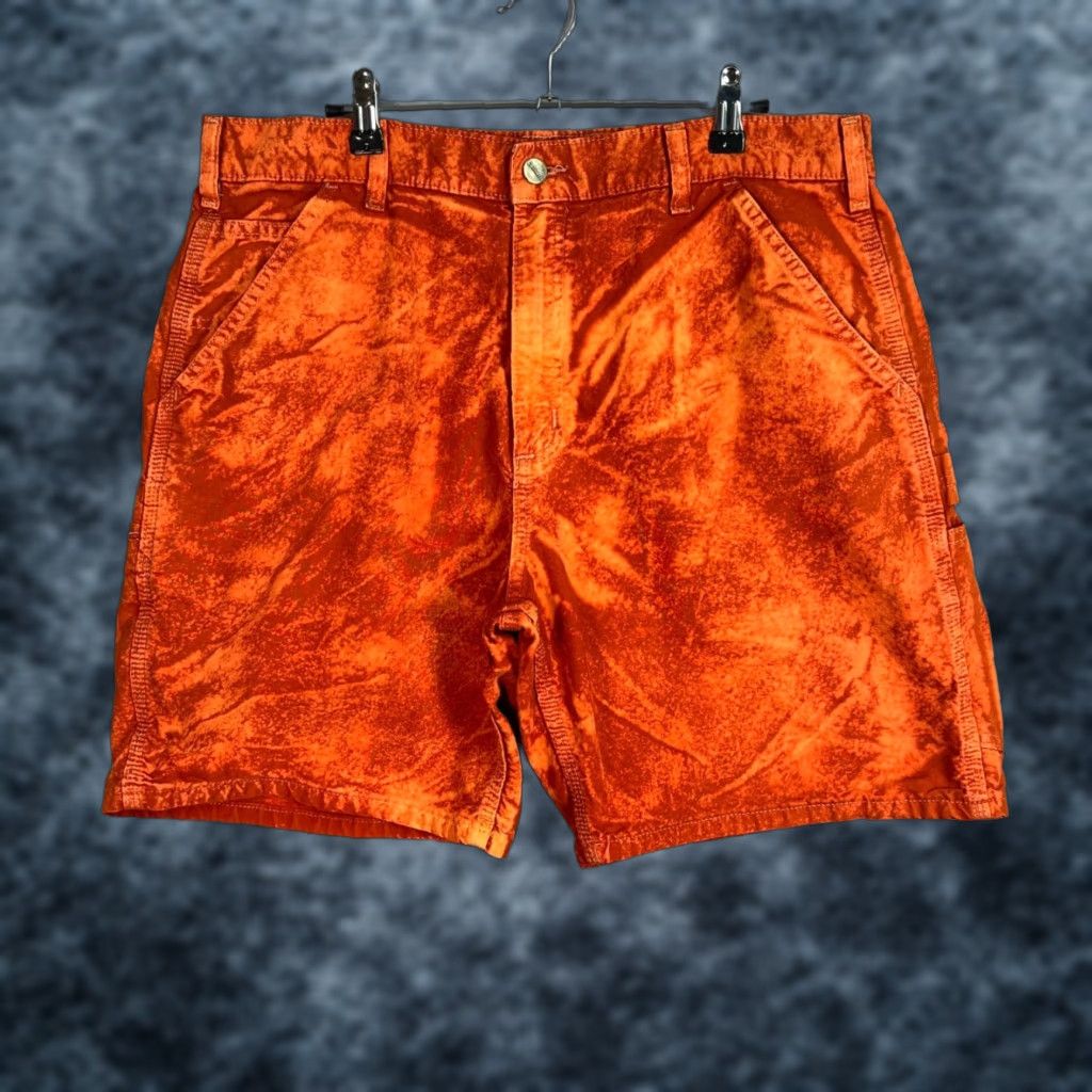Vintage Custom Lamero Carhartt Tie Dye ShortS Mens 34 Orange Size US 34 / EU 50 - 1 Thumbnail