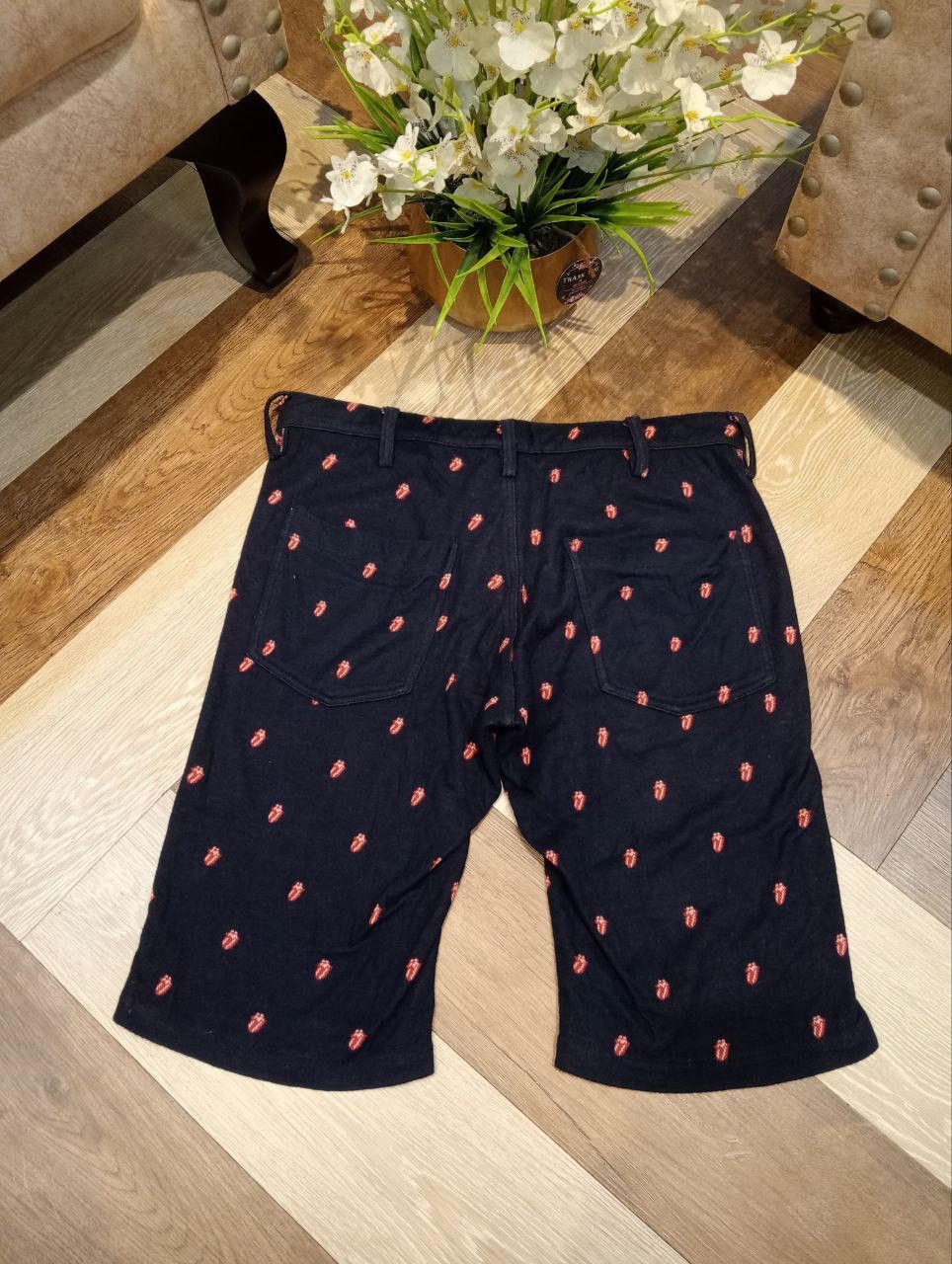 Hysteric Glamour × The Rolling Stones VINTAGE HYSTERIC GLAMOUR X ROLLING STONES SHORTPANTS - NAVY Size US 34 / EU 50 - 9 Thumbnail