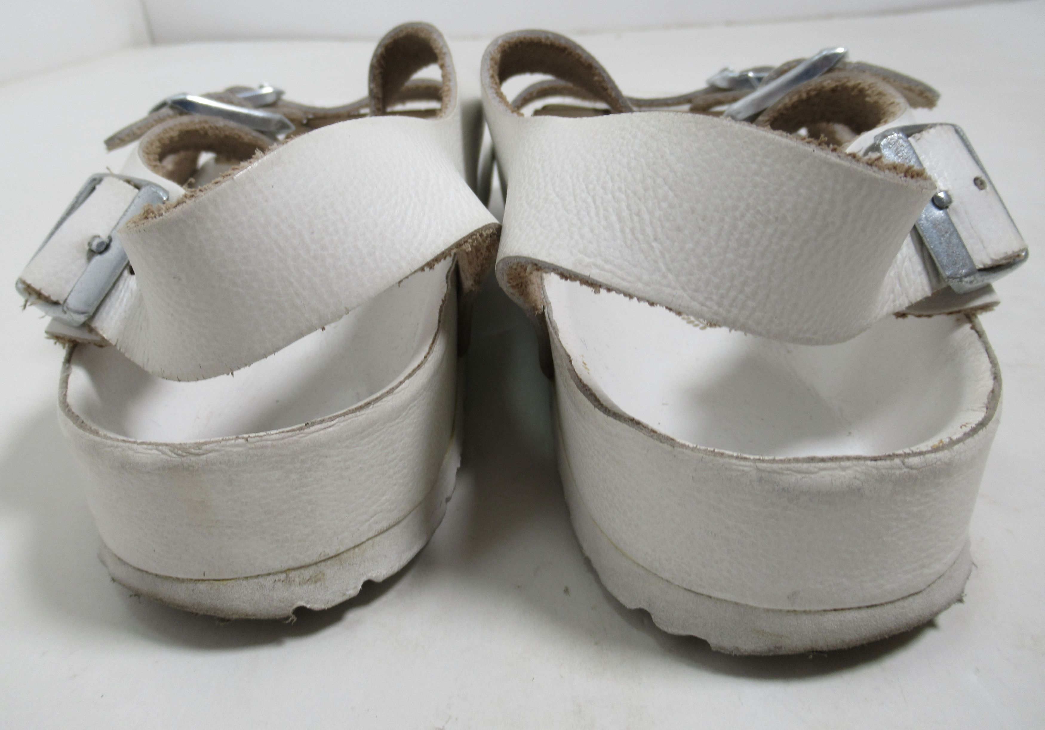 Birkenstock Birkenstock Milano Buckle Leather Sandals White 9 US M Size US 9 / EU 42 - 6 Thumbnail