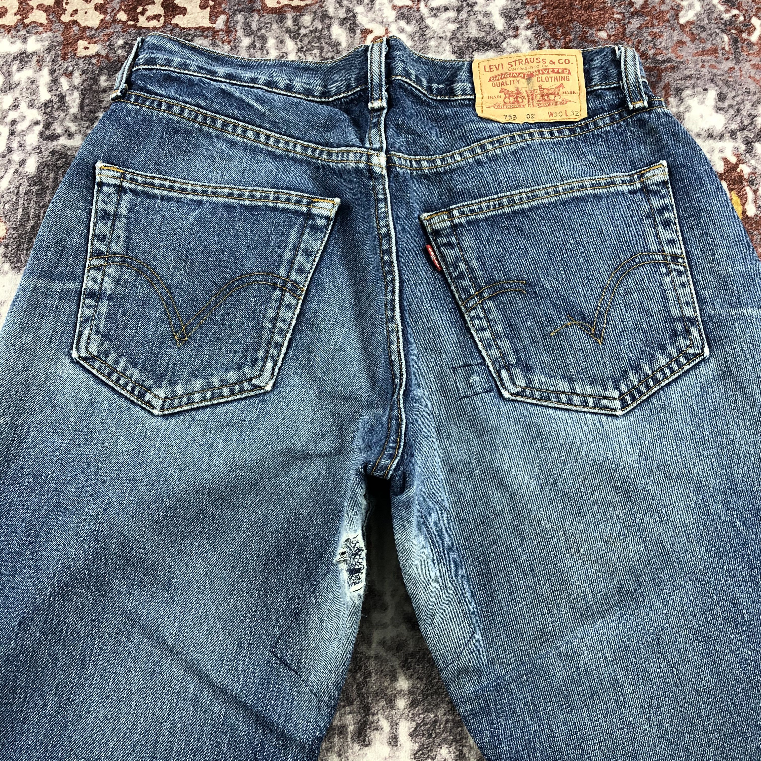 Levi's × Vintage Vintage 90s Blue Wash Levis 753 Jeans-JM2576 Size US 32 / EU 48 - 5 Thumbnail