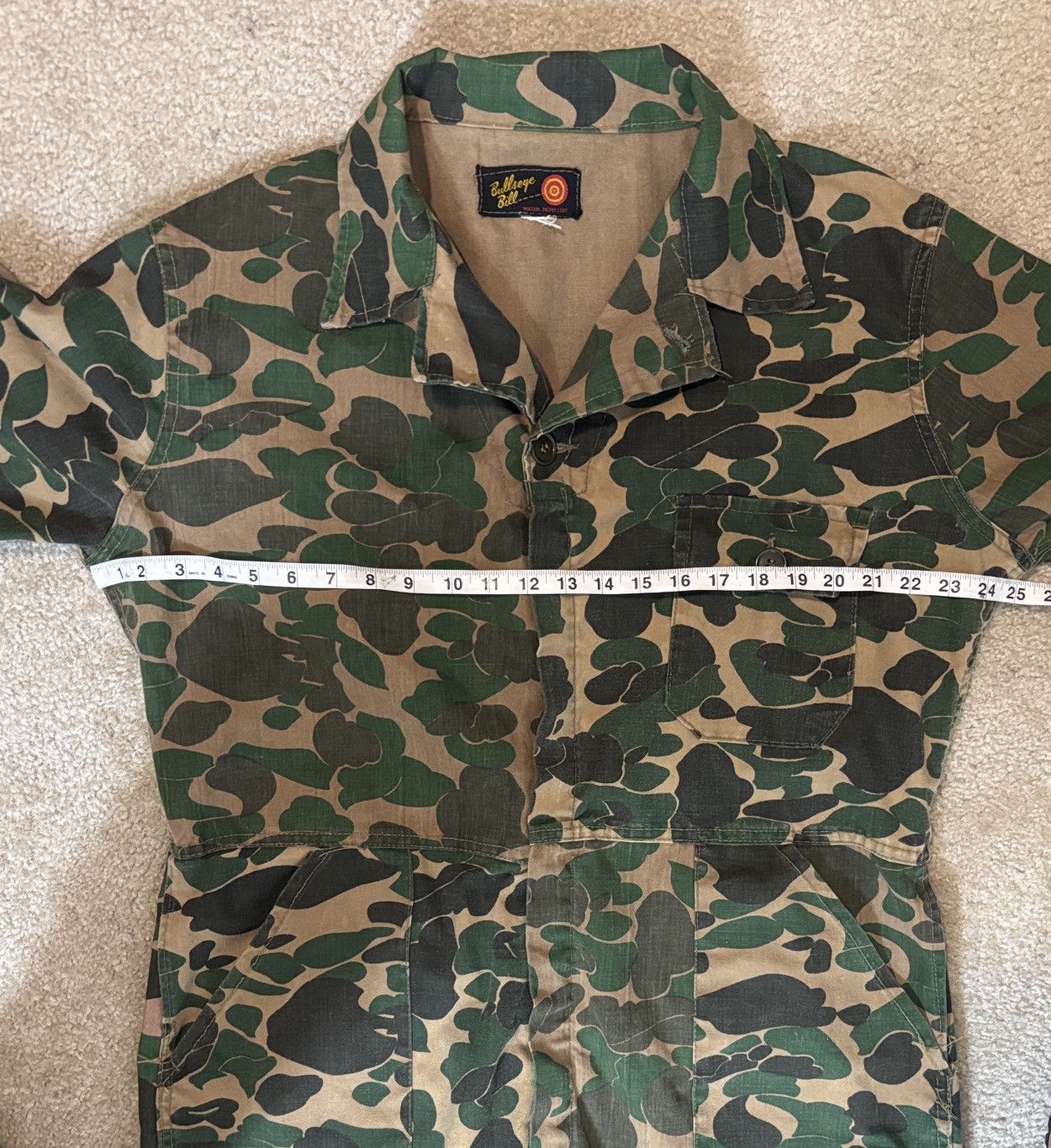 Other Vintage Bullseye Bill Duck Camo Water Repellent Coveralls XL Size US 42 / EU 58 - 9 Thumbnail