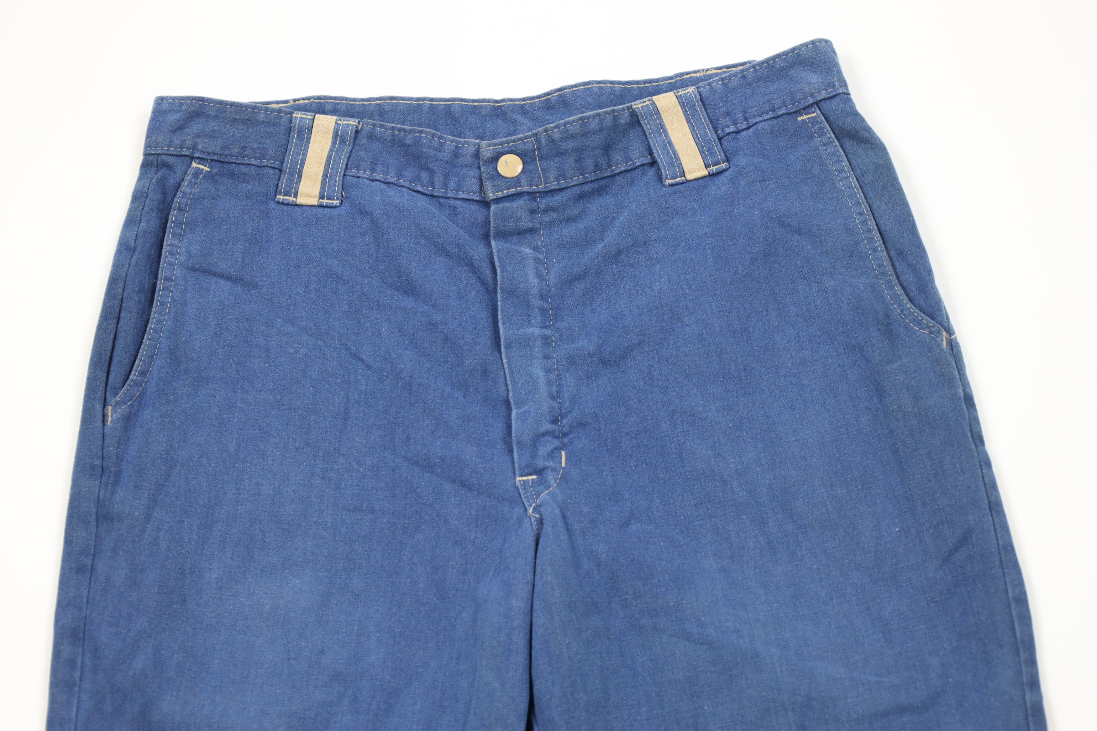Vintage Vintage 70s Streetwear Soft Cloth Bell Bottoms Jeans USA Size US 34 / EU 50 - 2 Thumbnail