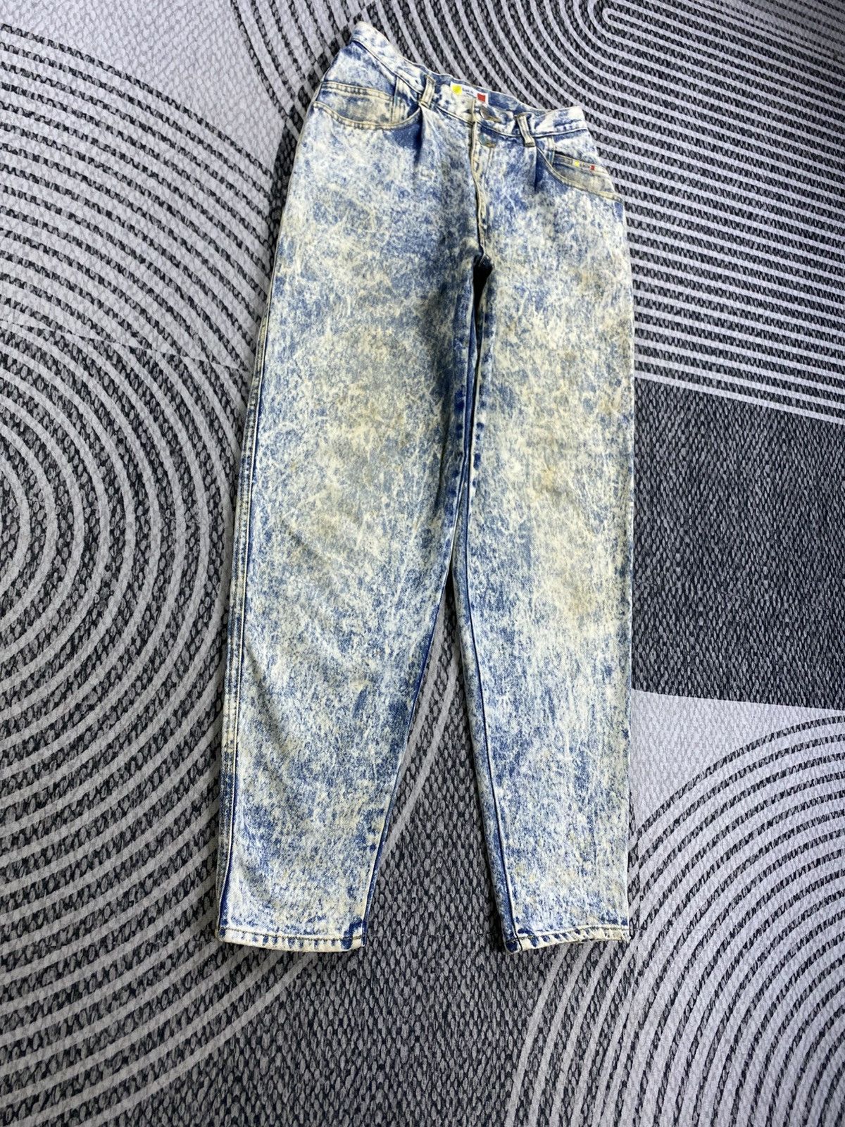 Vintage Gold Rush Blue Washed Stain Jeans