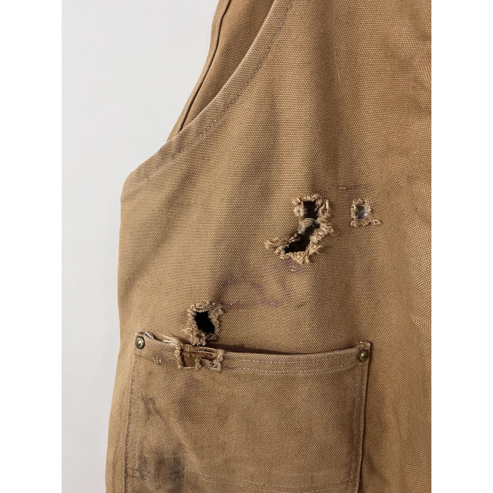 Carhartt Carhartt Men’s Double Knee Duck Canvas Bib Overalls 42x32 Size US 42 / EU 58 - 6 Thumbnail