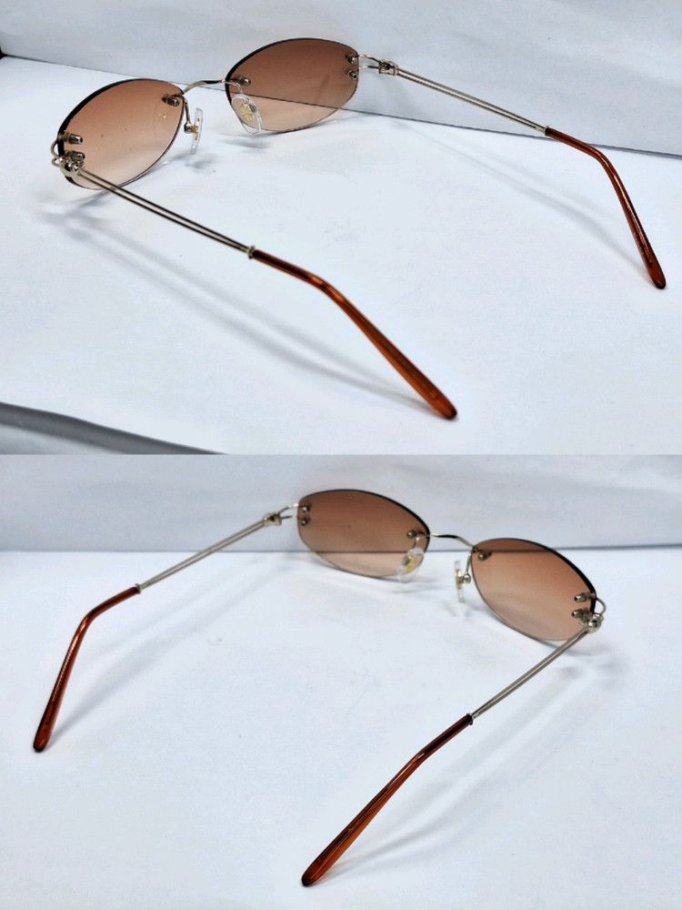 Vintage Nicole St Gilles NS-010-2 Rimless Sunglasses Oval Size ONE SIZE - 3 Thumbnail