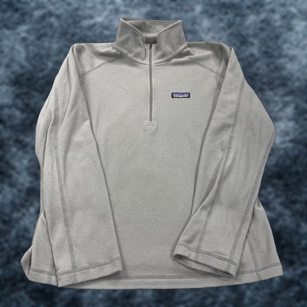 Patagonia Patagonia Jacket Womens L Gray Micro D Fleece Lightweight Pullover 1/4 Zip Size L / US 10 / IT 46 - 1 Thumbnail