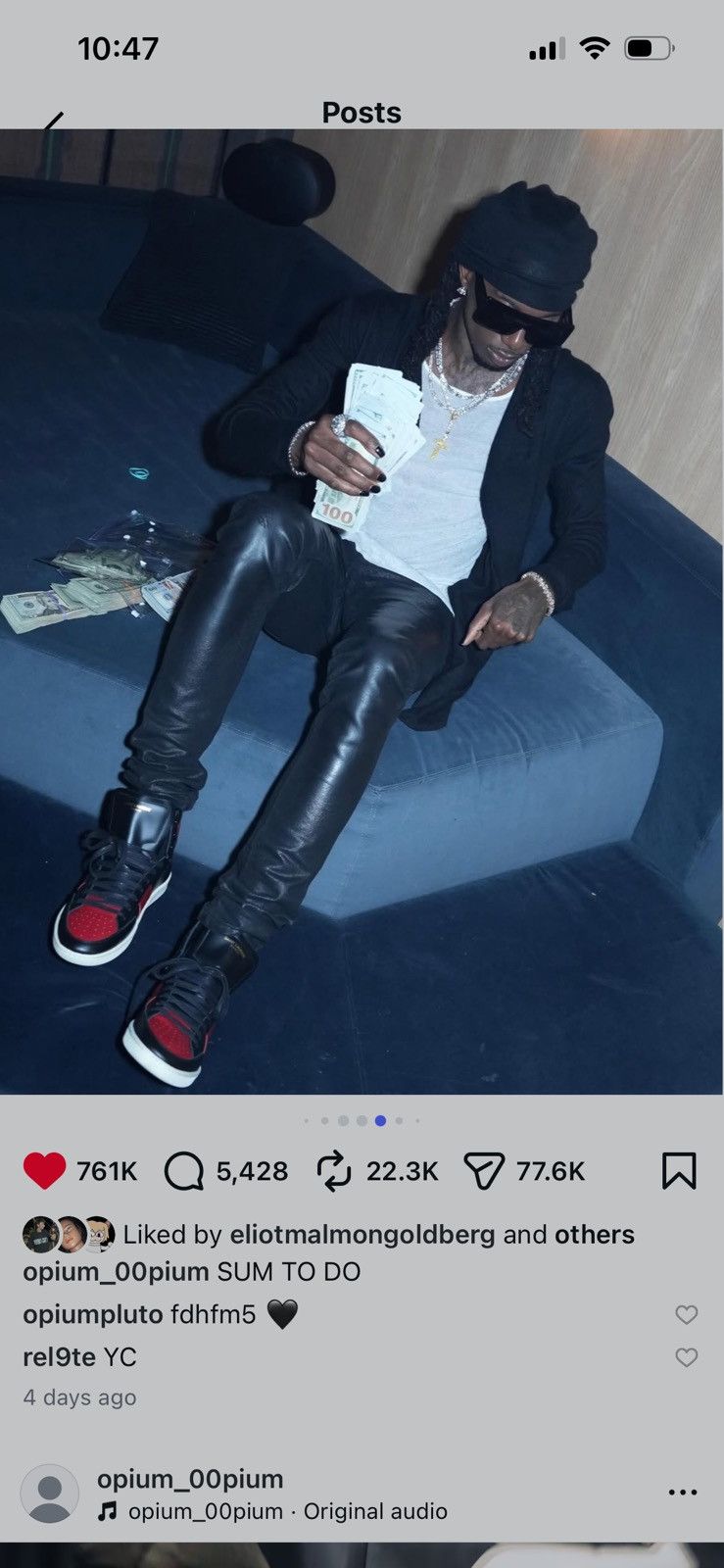 Saint Laurent Paris Saint Laurent SL10H Court Classic black Red High Top Size US 9 / EU 42 - 9 Thumbnail