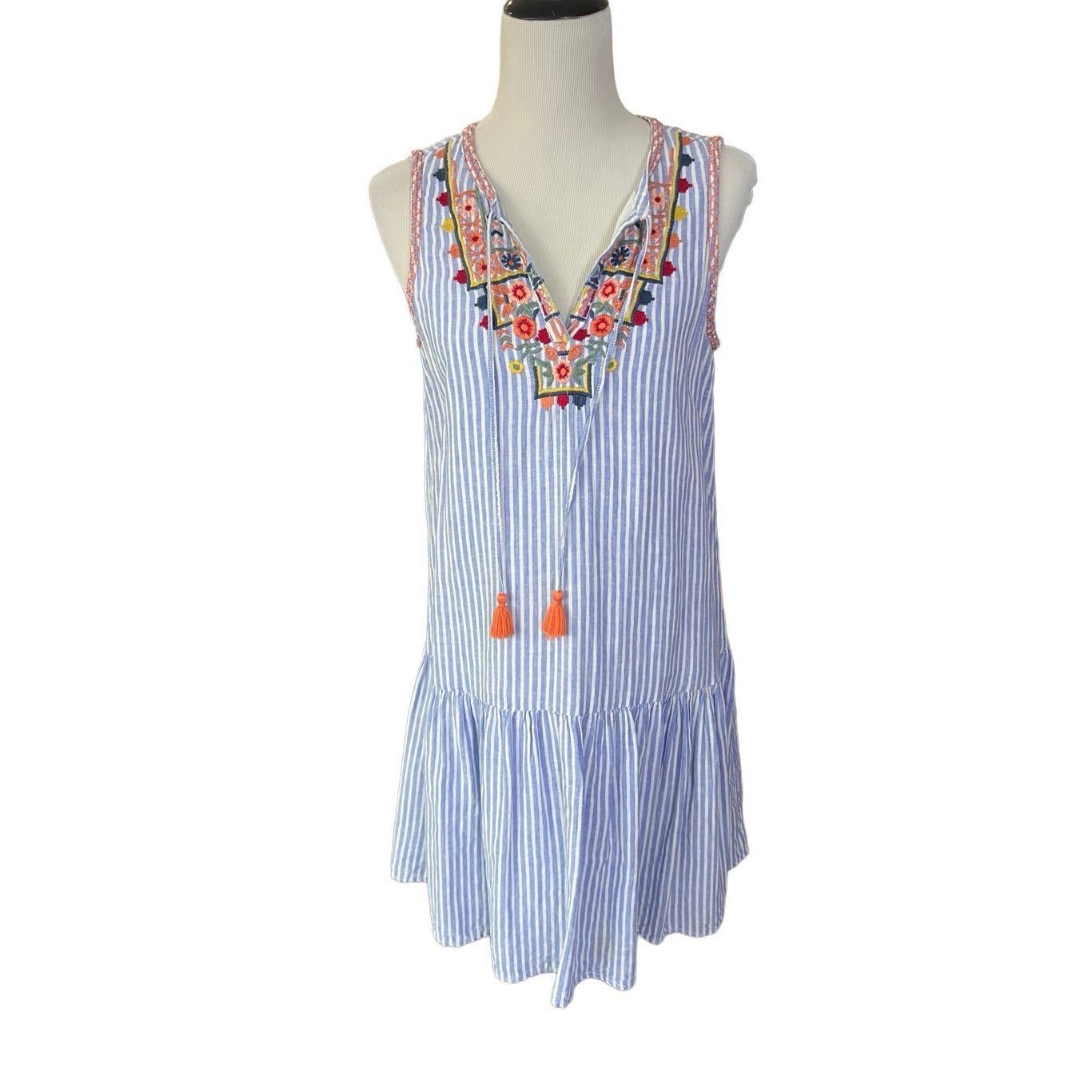 Other BeachLunchLounge mini embroidered striped dress size M Size M / US 6-8 / IT 42-44 - 1 Thumbnail