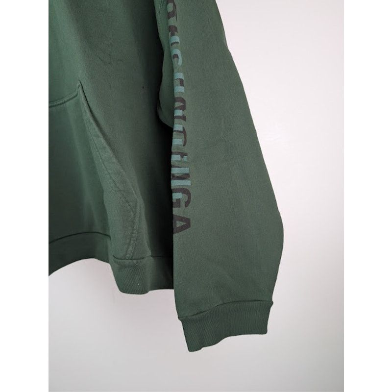 Balenciaga o1rshd1 Ramadan Medium-Fit Hoodie in Green Fleece Size US L / EU 52-54 / 3 - 5 Thumbnail