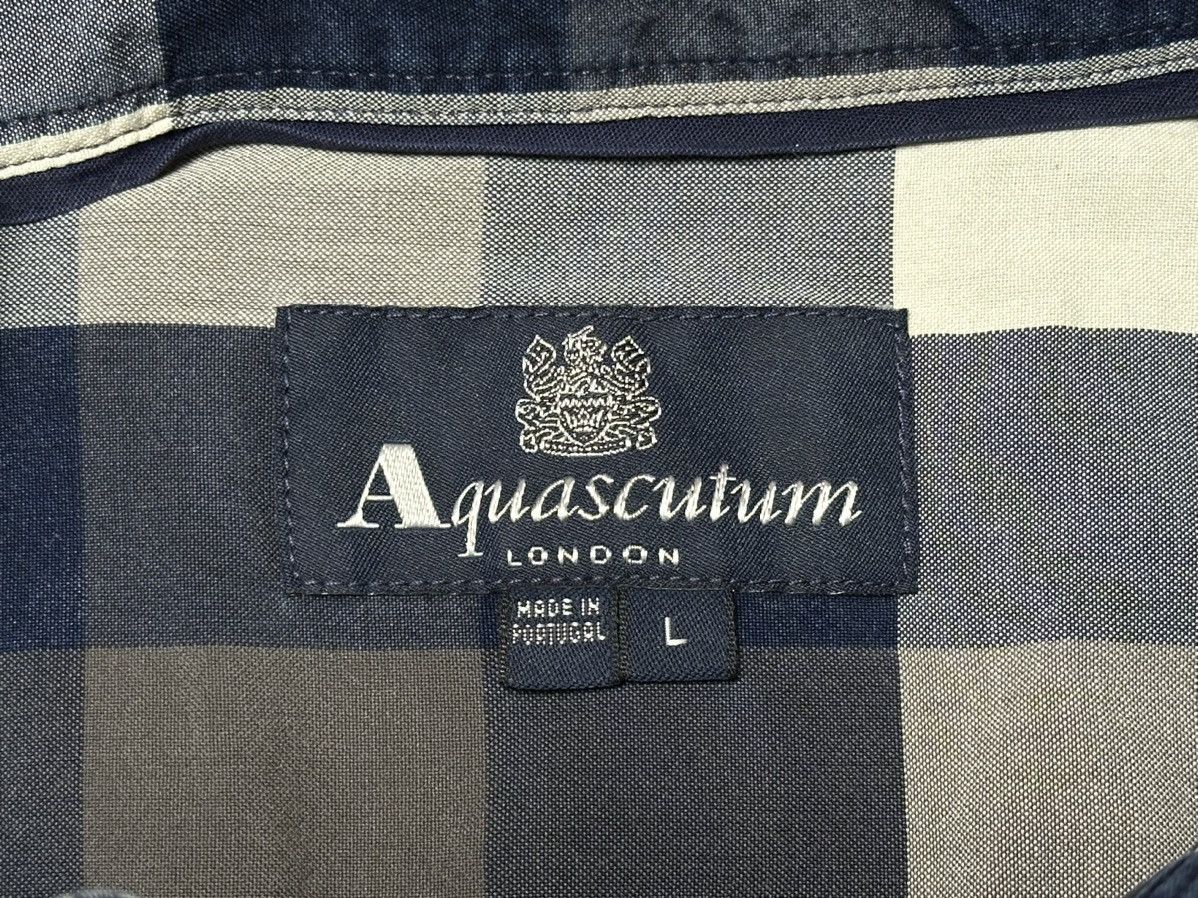 Aquascutum × Vintage Aquascutum London Checked Button Up Shirt Size US L / EU 52-54 / 3 - 6 Thumbnail