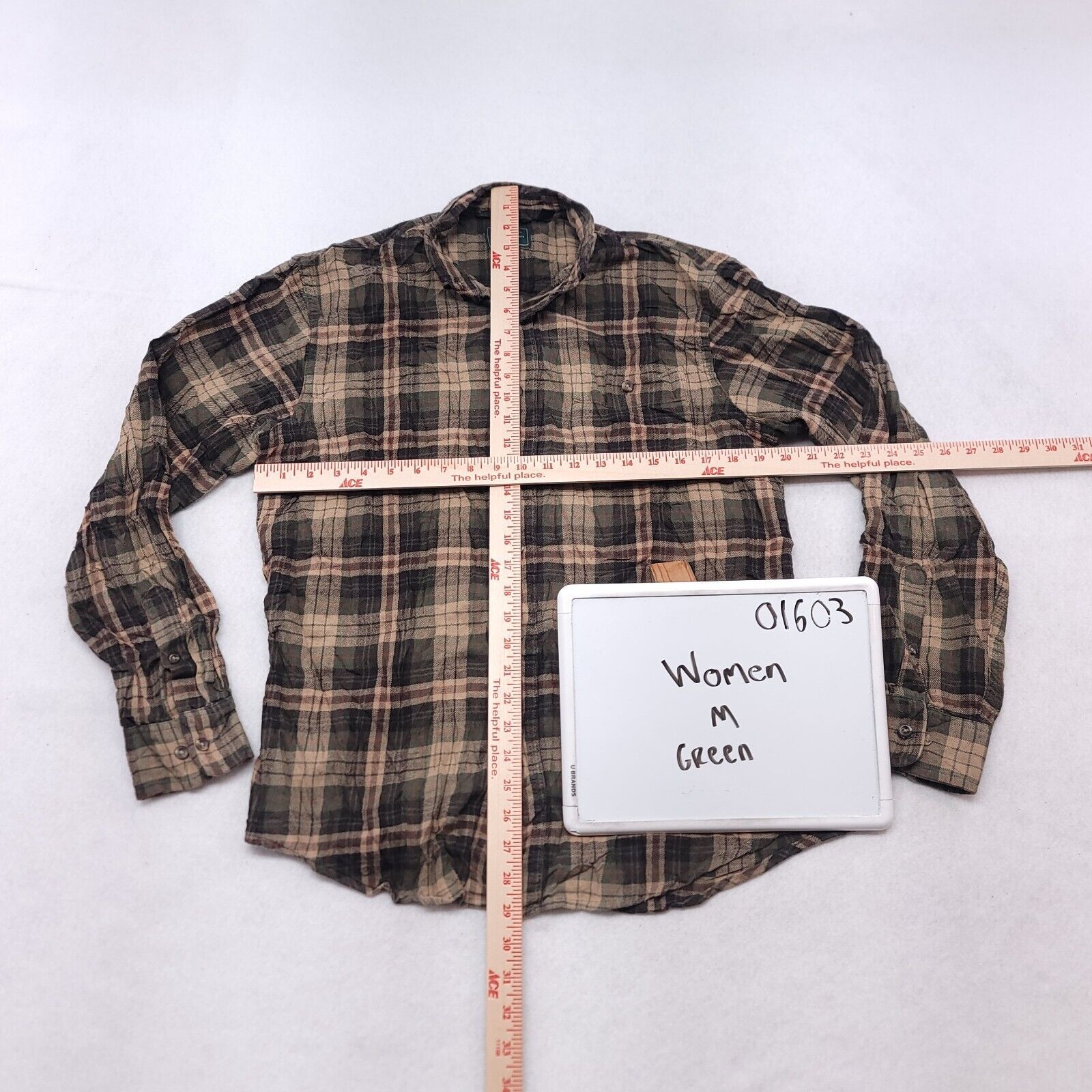 G.H. Bass & Co. GH Bass & Co Tartan Flannel Shirt Womens Size Medium M Green Size M / US 6-8 / IT 42-44 - 6 Thumbnail