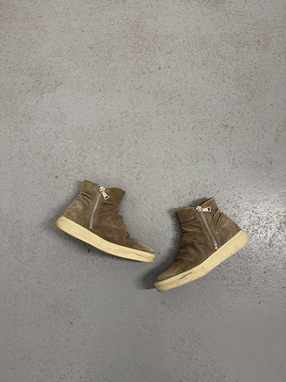 John Varvatos John Varvatos Waved Leather Double Zipped Boots Size US 10 / EU 43 - 2 Thumbnail
