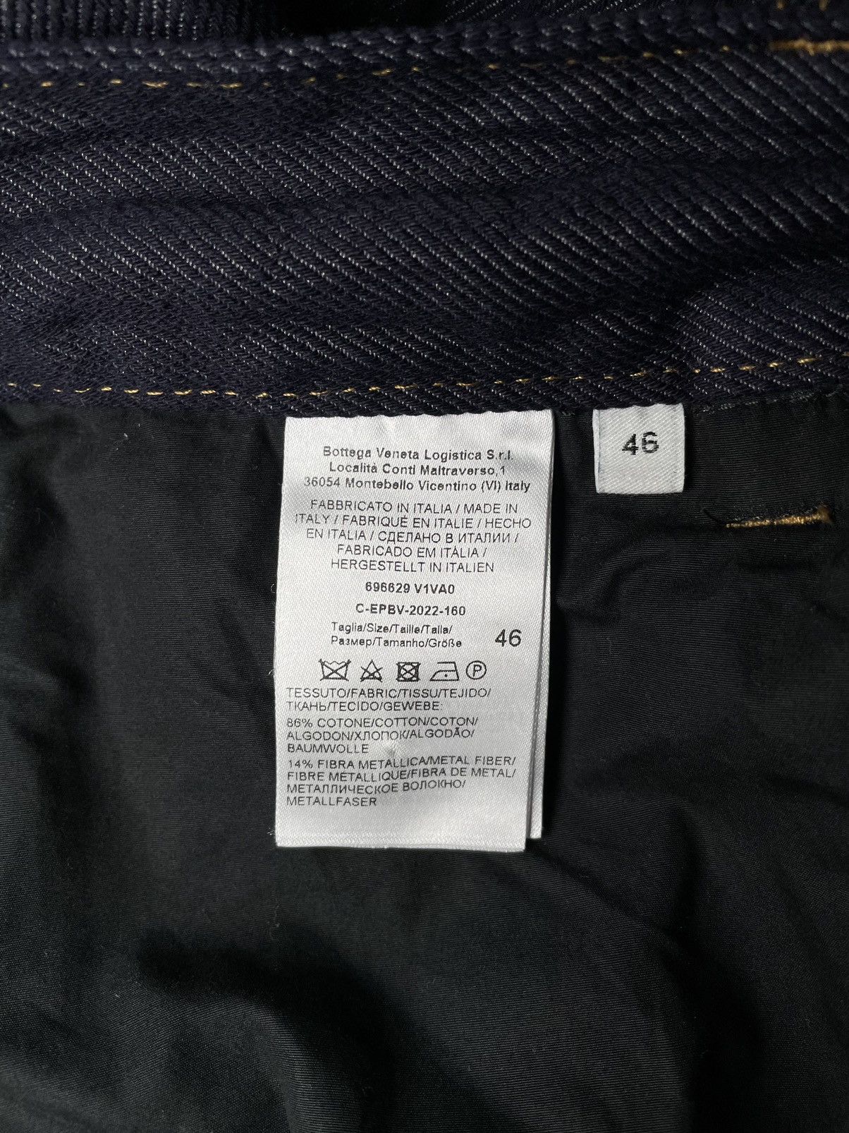 Bottega Veneta Bottega Veneta Indigo Crinkled Denim Jeans Size US 36 / EU 52 - 14 Thumbnail