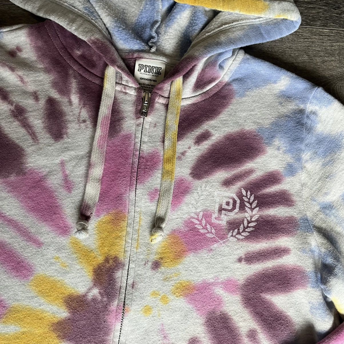 Pink Vintage 2000s Pink Victoria’s Secret Tie Dye Zip Up Hoodie Size S / US 4 / IT 40 - 6 Thumbnail