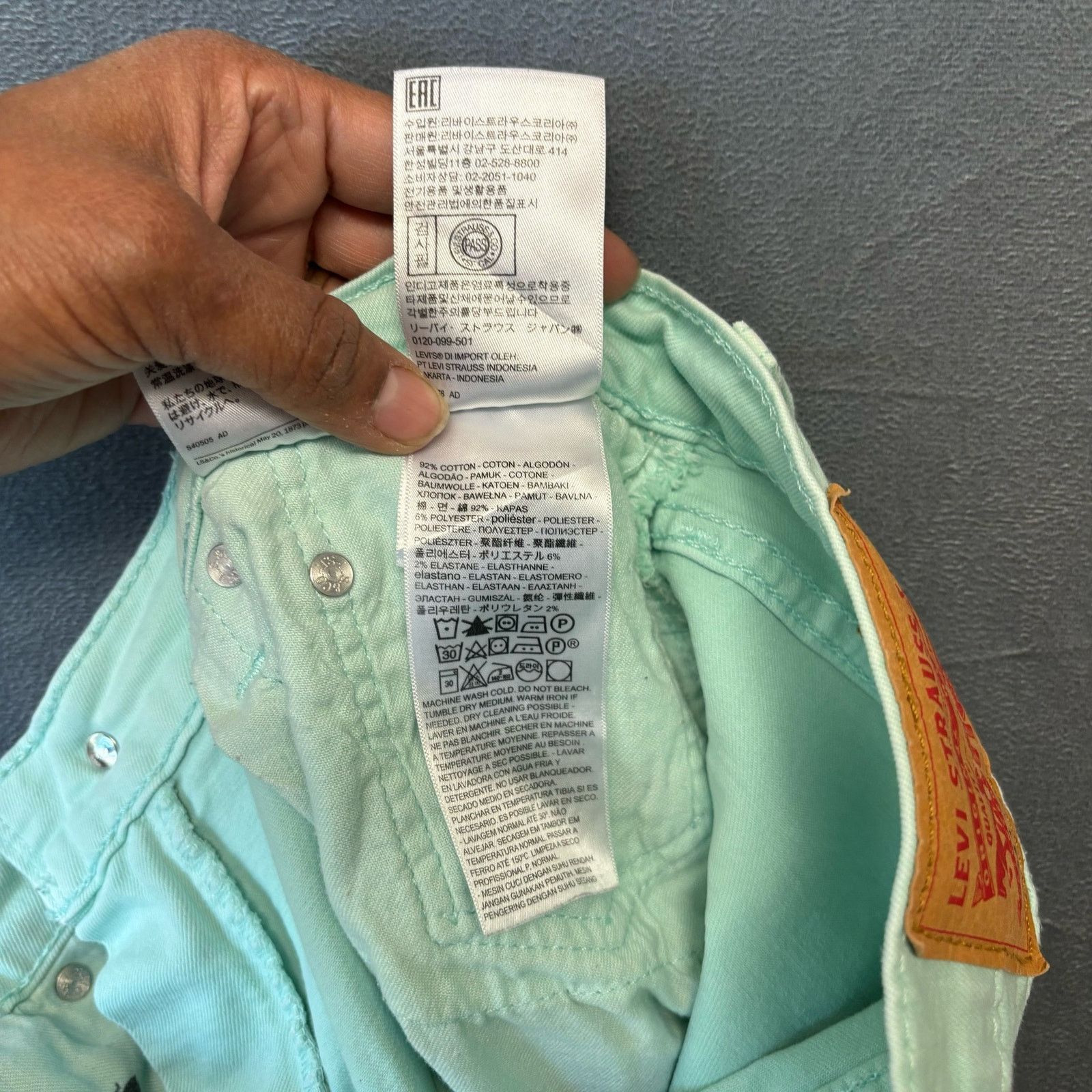 Levi's Levi’s 511 Light Teal Jeans Men’s 31X32 Stretchy Preppy Co Size US 31 - 16 Thumbnail
