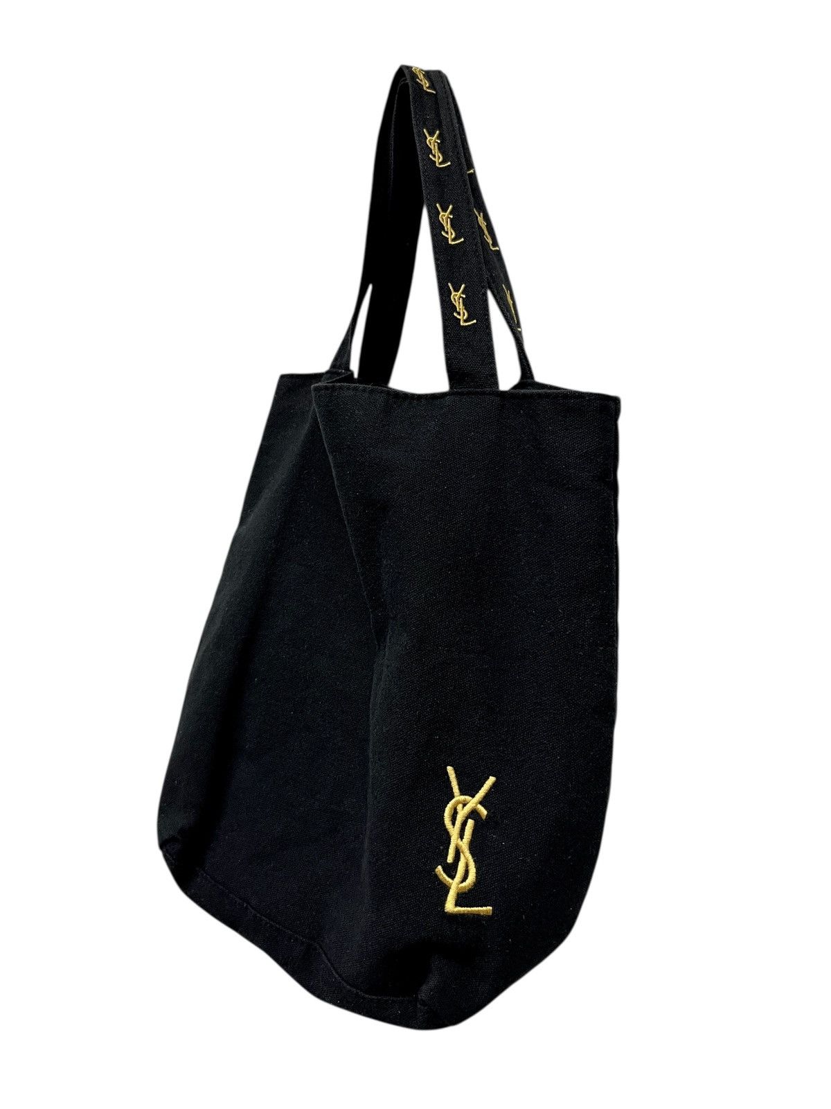 Vintage Vintage YSL Parfums Big Embroidery Cotton Canvas Tote Bag Size ONE SIZE - 3 Thumbnail