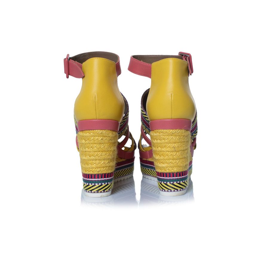 Hermes Hermes, Ines leather wedge sandals Size US 9 / IT 39 - 3 Thumbnail