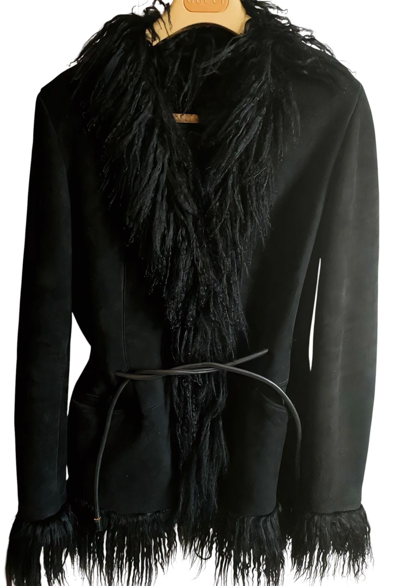 Gucci F/W 1999 RUNWAY SUEDE LEATHER SHEARLING COAT BY TOM FORD Size M / US 6-8 / IT 42-44 - 3 Thumbnail
