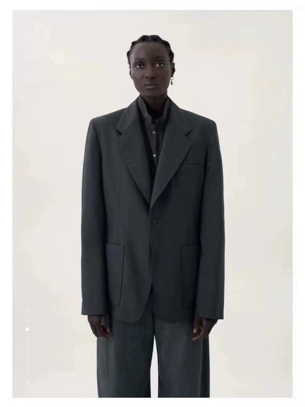 Lemaire Lemaire Gray Suit Size L Unisex Sharp Shoulder Size L / US 10 / IT 46 - 2 Thumbnail
