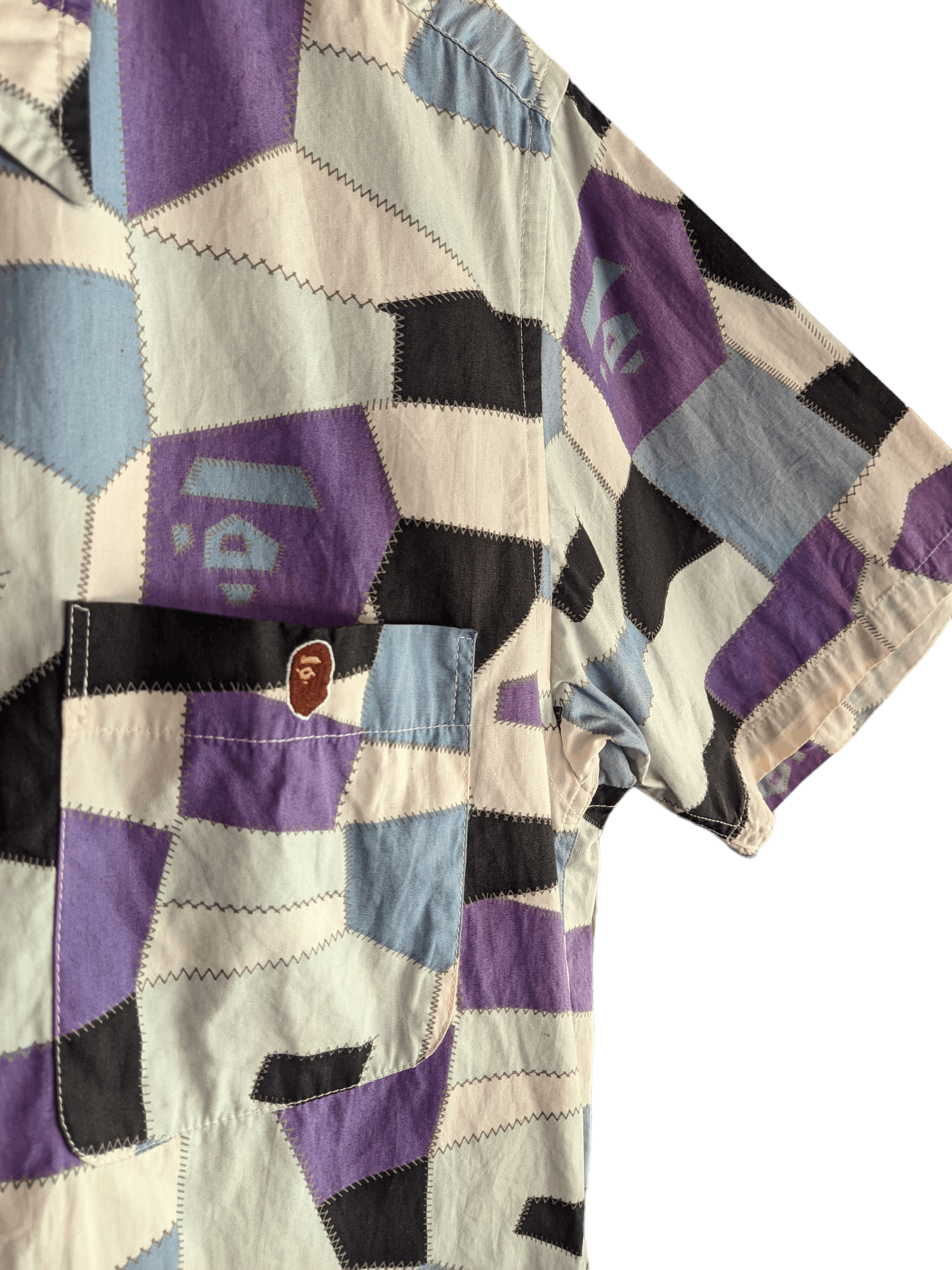 Bape Patchwork Button Up S/S Shirt A Bathing Ape Size US S / EU 44-46 / 1 - 4 Thumbnail