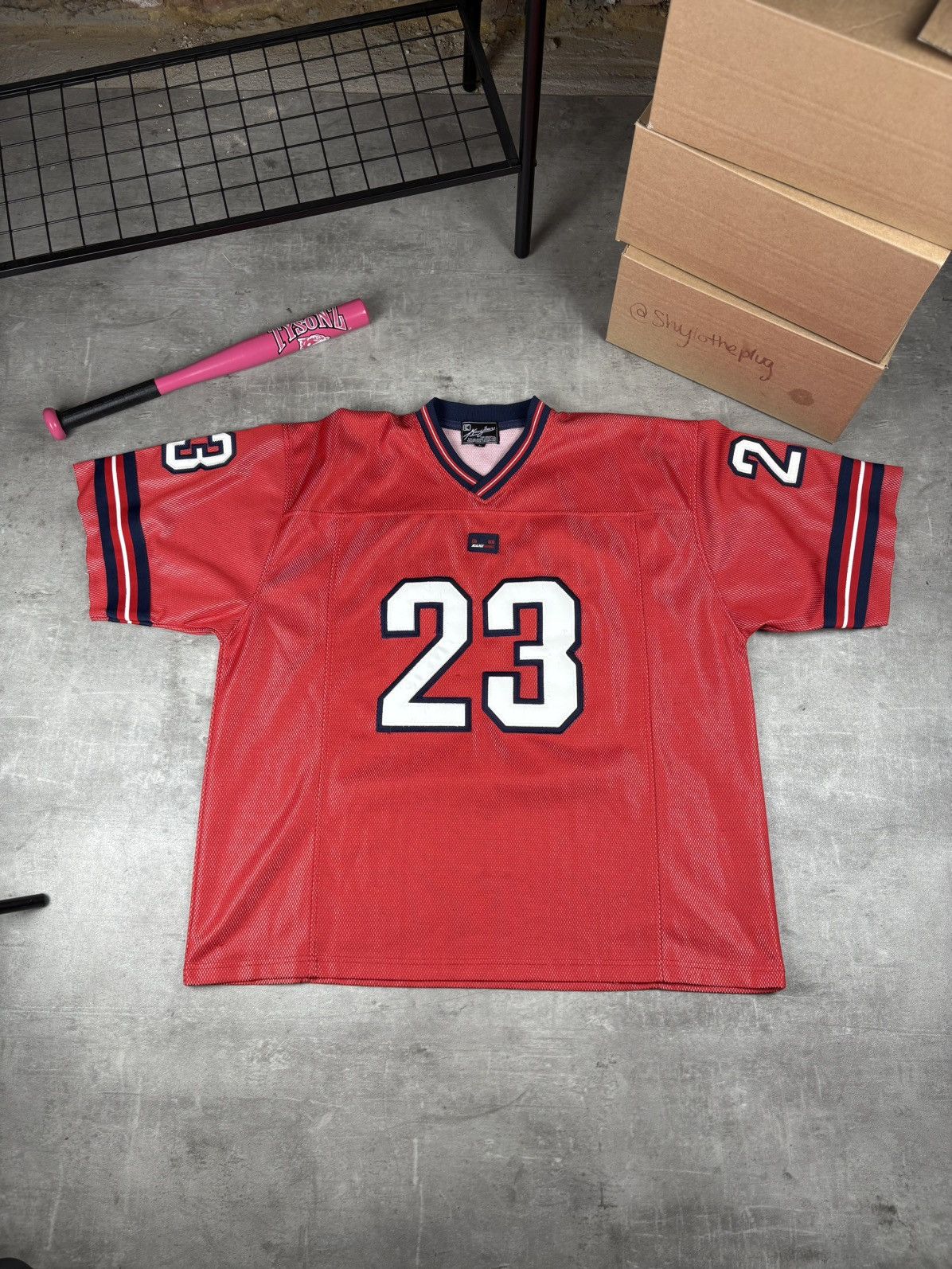 Karl Kani KarlKani Vintage [Original] 90s Jersey Rot| [L] ~ Y2k HipHop Size US L / EU 52-54 / 3 - 2 Thumbnail