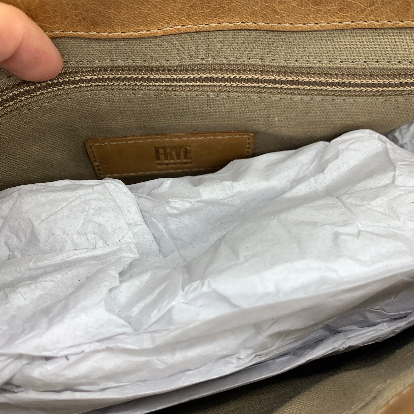 Other Frye Leather Handbags Melissa Baguette Bag Beige Brown Size ONE SIZE - 19 Thumbnail