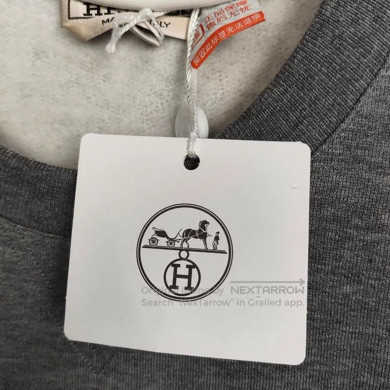 Hermes Hermes Cotton Sweatshirt, Gray Size M / US 6-8 / IT 42-44 - 4 Thumbnail