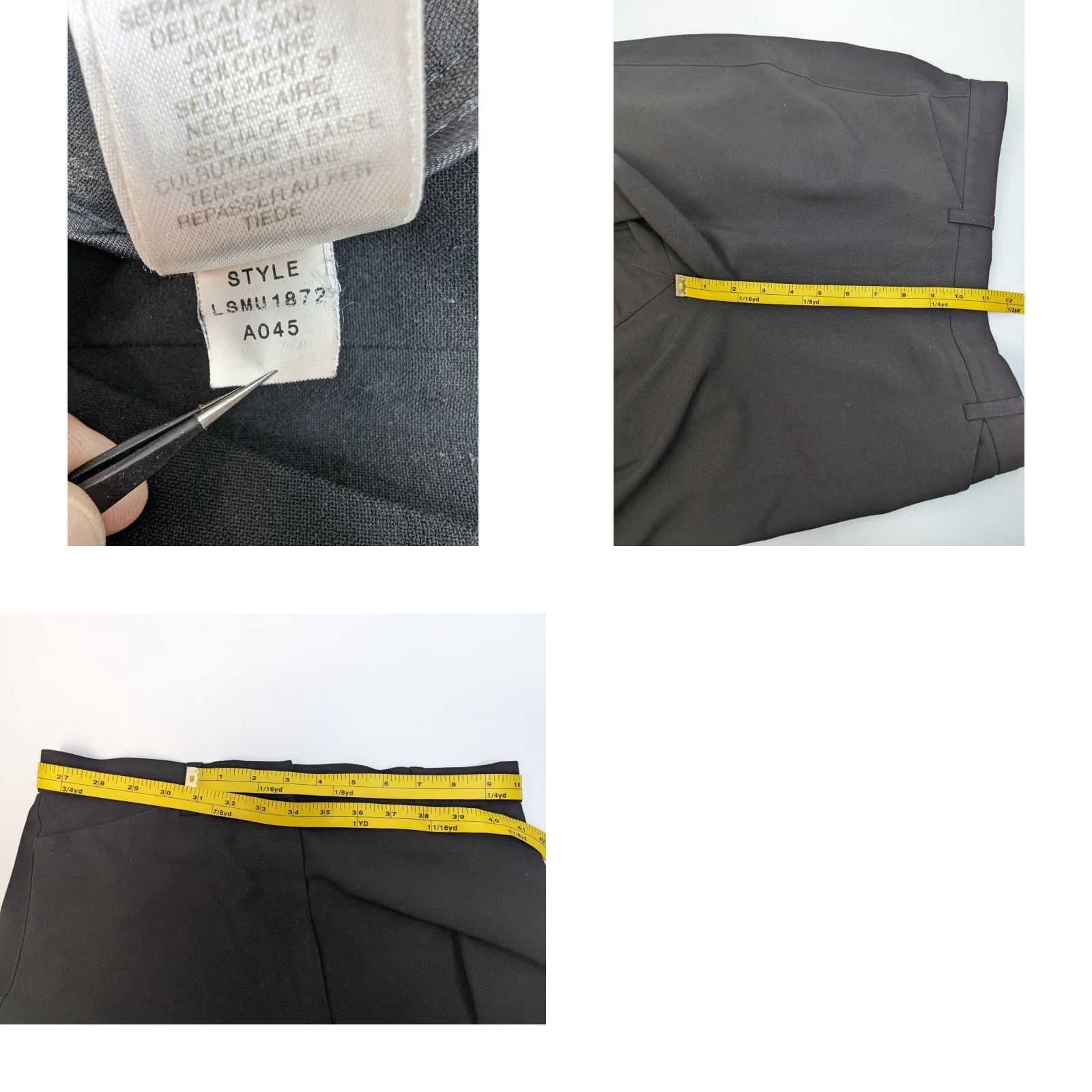 Liz Claiborne Liz Claiborne LizSport Women's Dress Pants 10 Black Stretch Straight Rayon Blend Size 32" / US 10 / IT 46 - 8 Thumbnail