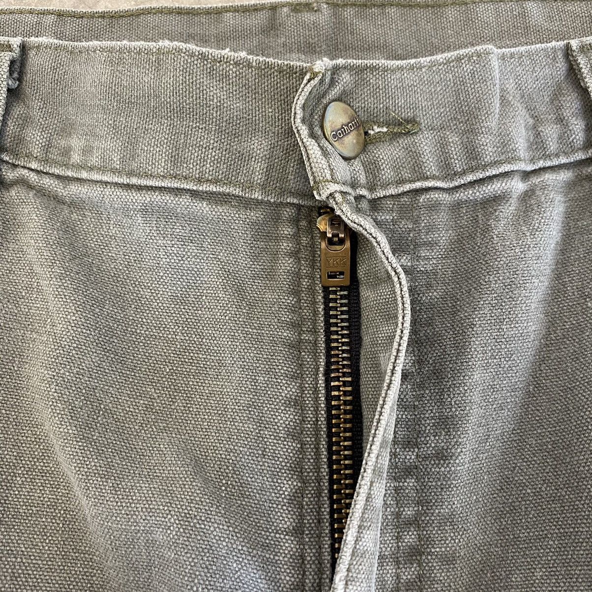 Carhartt × Vintage Vintage Carhartt Faded Moss Green Carpenter Work Pants Size US 36 / EU 52 - 13 Thumbnail