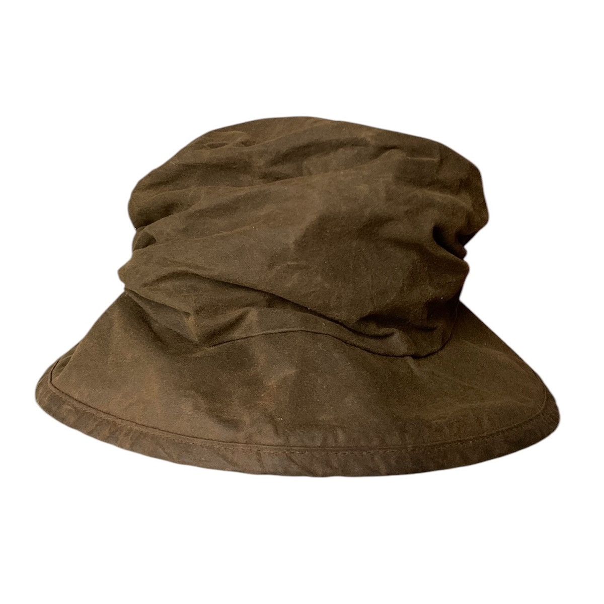 🧿sylkoil draped panama hat in waxed green