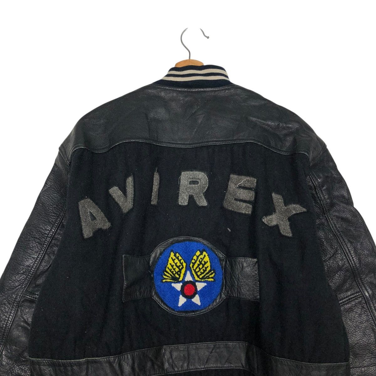 Avirex 🔥VINTAGE AVIREX AMERICA BOMBER VARSITY LEATHER JACKET Size US M / EU 48-50 / 2 - 11 Thumbnail