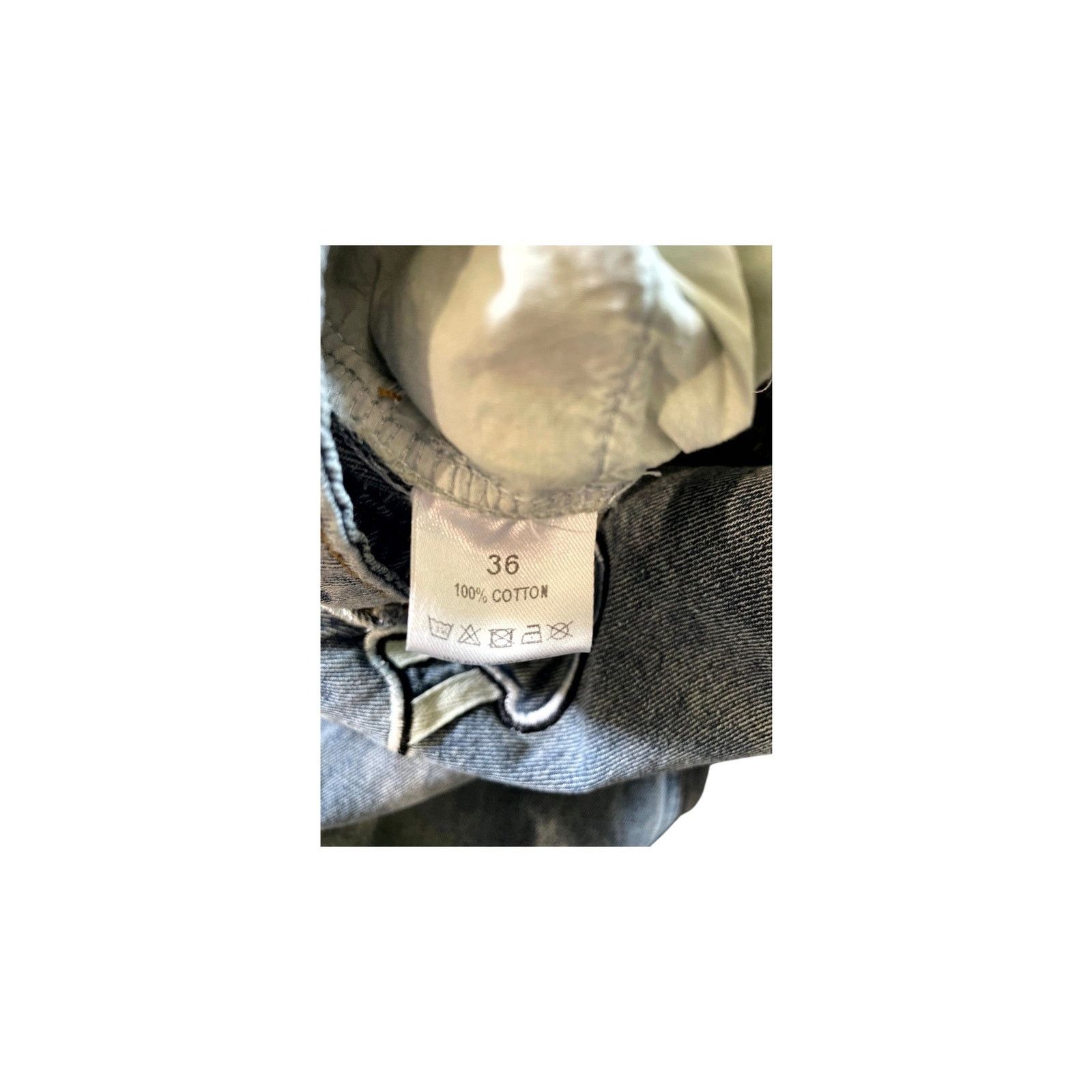 Vale Vale Stripe Dark Wash & Cream Jeans Size US 36 / EU 52 - 4 Thumbnail