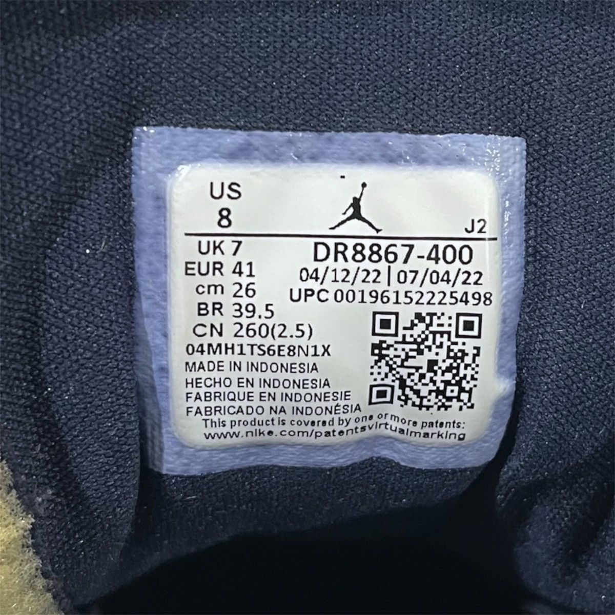 Nike Air Jordan 1 Low SE Craft Inside Out Obsidian Sneaker