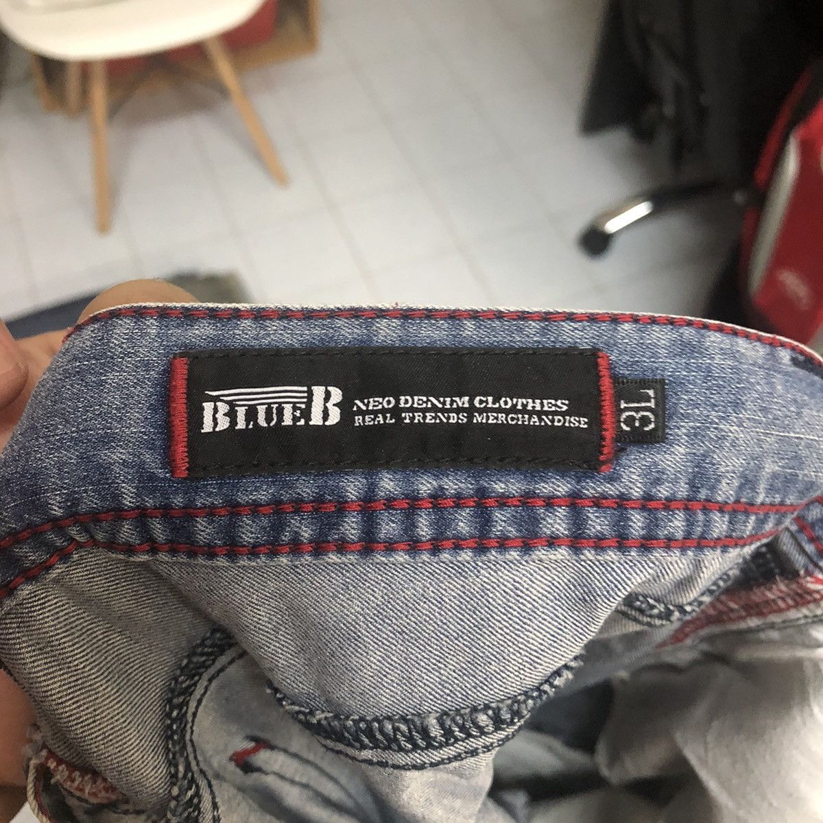 Japanese Brand DL Blue B Cargo Multipocket Blue Pants #C290 Size US 33 - 21 Thumbnail