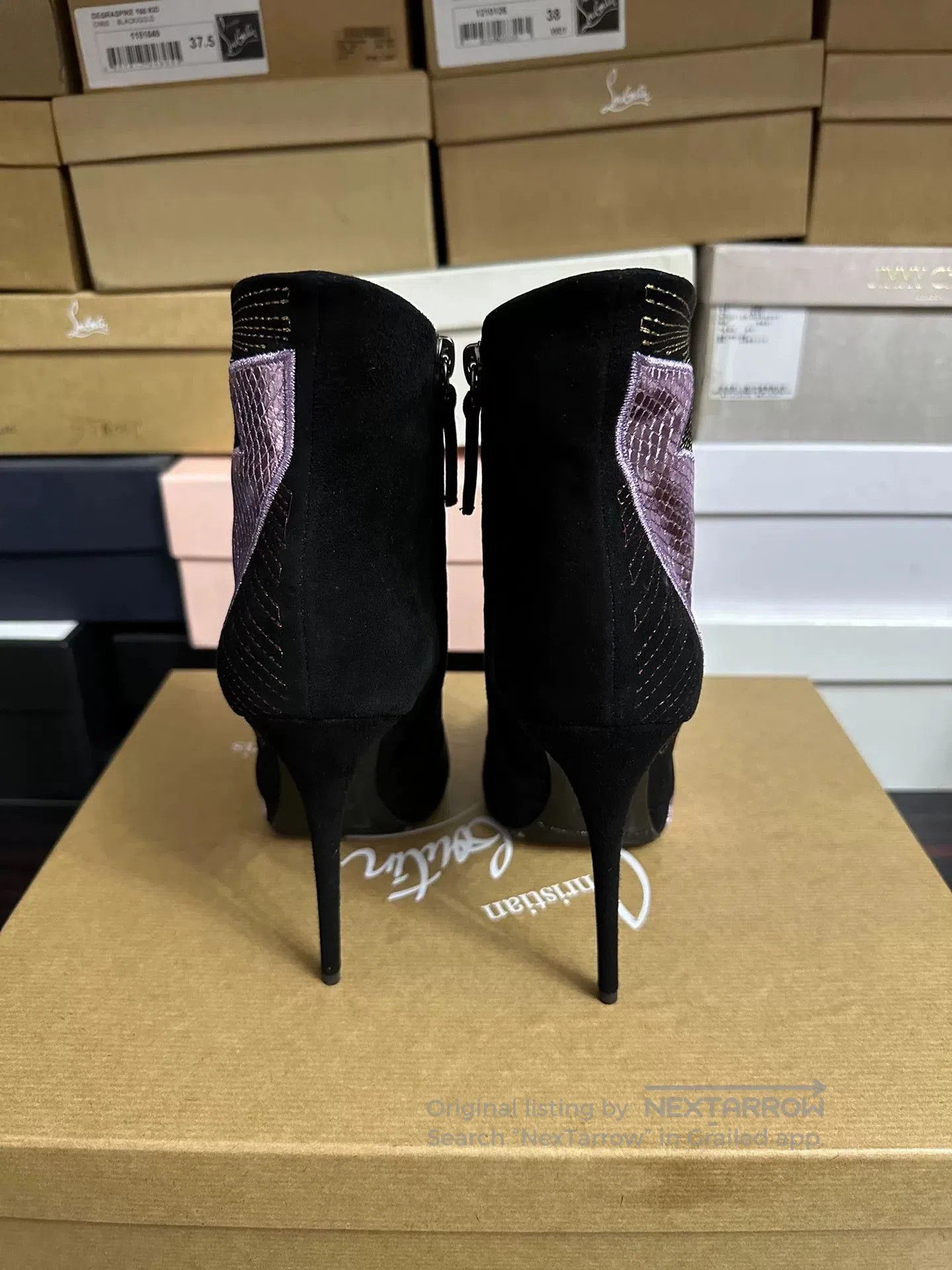 Giuseppe Zanotti Giuseppe Zanotti GZ Crystal Heel Ankle Boots. Size US 7.5 / IT 37.5 - 6 Thumbnail