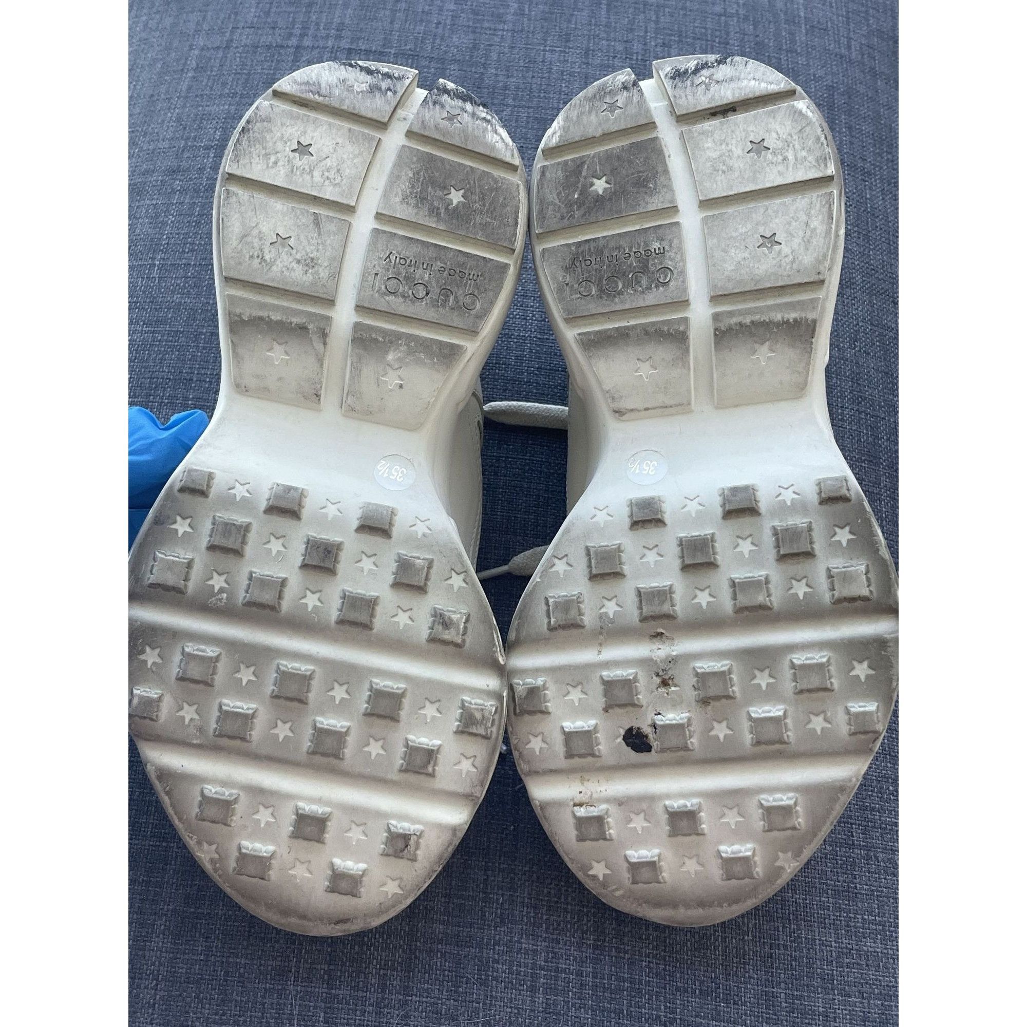 Gucci Gucci Womens Rhyton Logo Sneakers White Leather Italy Size US 5.5 / IT 35.5 - 13 Thumbnail