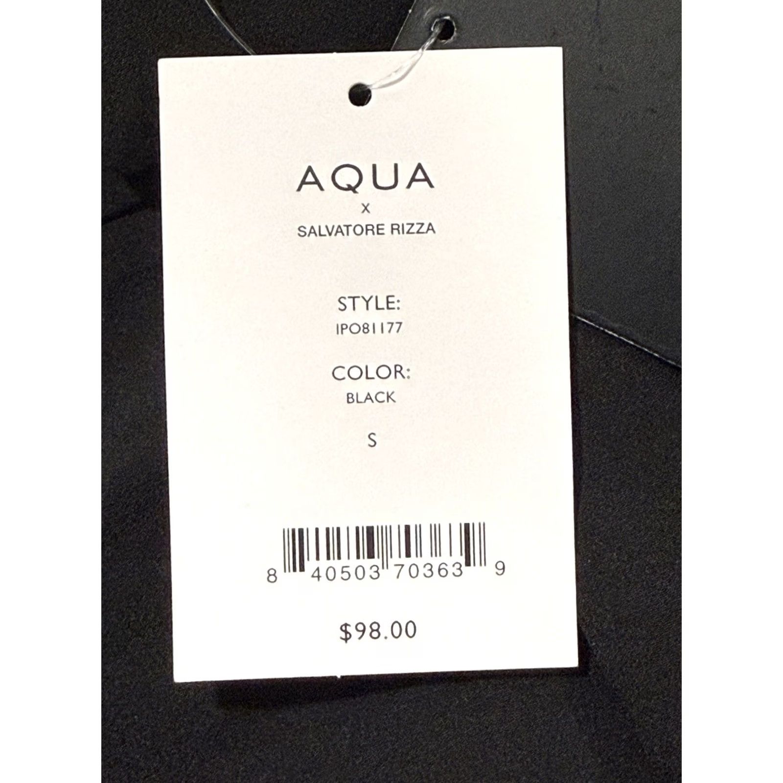AQUA AQUA Salvatore Rizza Wide Leg Pants Black Size Small NWT 8 Womens Size 28" / US 6 / IT 42 - 6 Thumbnail