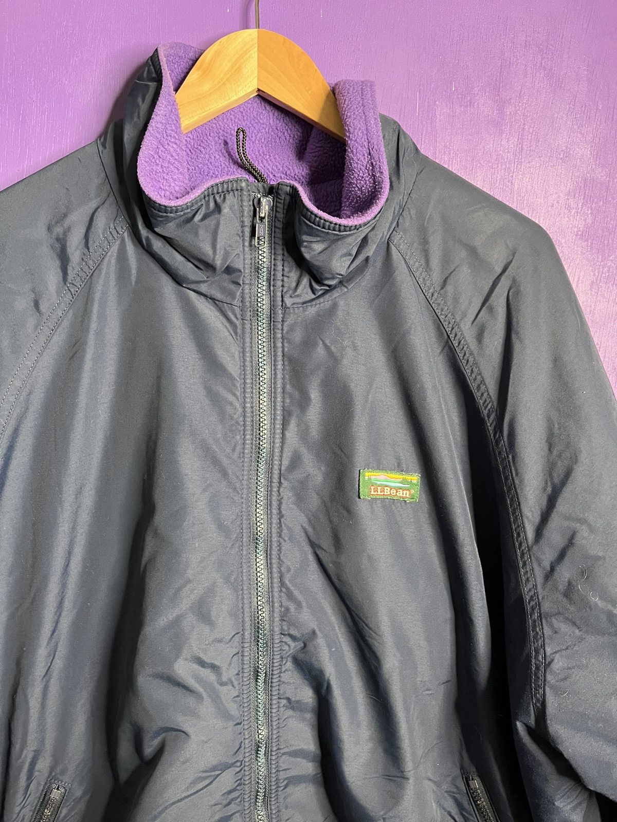 L.L. Bean × Vintage Vintage 90s LL Bean fleece lined windbreaker jacket Size US XL / EU 56 / 4 - 3 Thumbnail