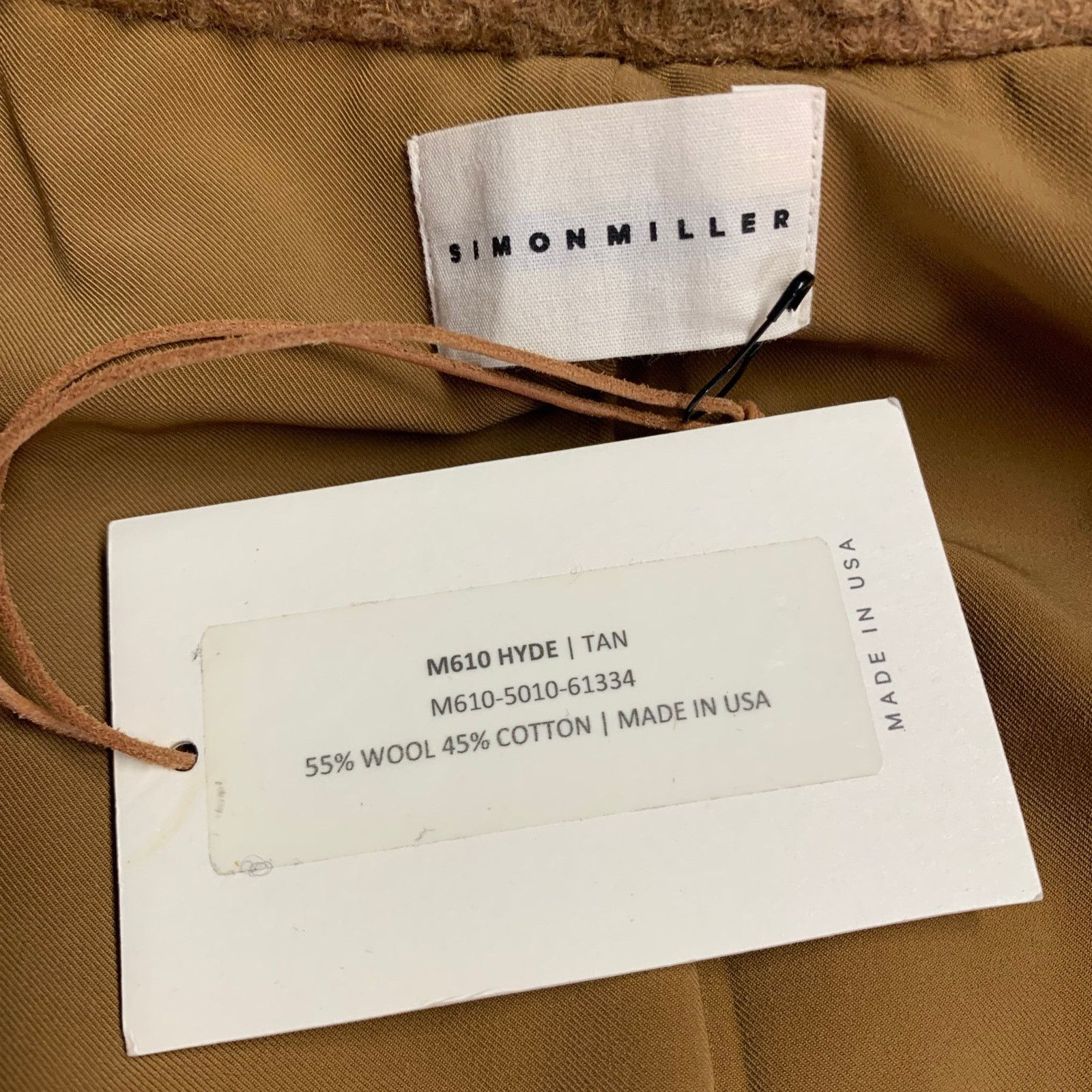 Simon Miller SIMON MILLER Size M Hyde Tan Textured Wool Cotton Peacoat Size US M / EU 48-50 / 2 - 4 Thumbnail