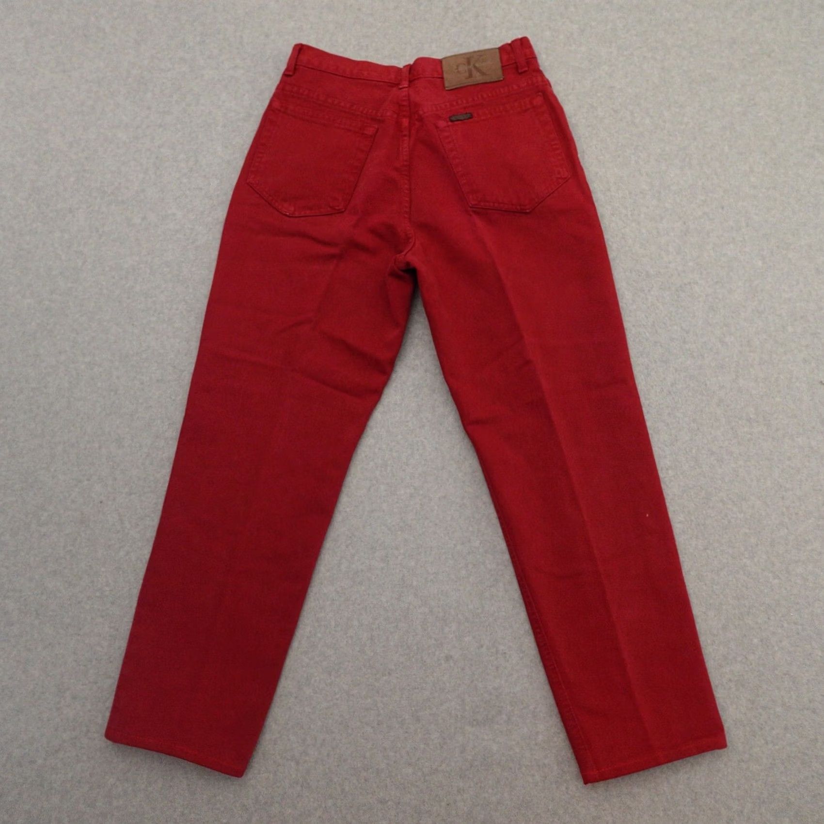 Calvin Klein VINTAGE Calvin Klein Womens Jeans 12 (12X28) Red Denim High Rise Zipper Fly Straight Jeans Womens Size 12 Red Denim Zipper Size 34" / US 12 / IT 48 - 2 Thumbnail