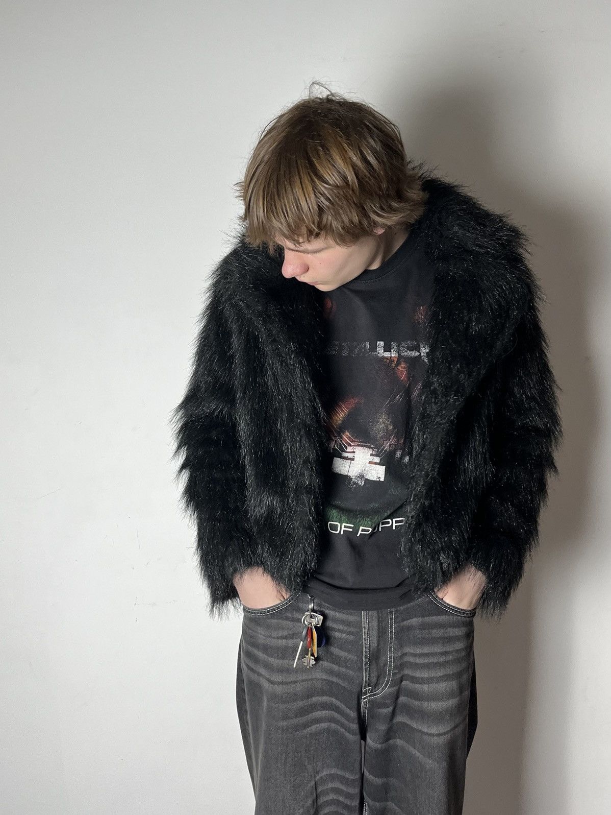 Hysteric Glamour 🔥FAUX FUR BALENCIAGA STYLE CROPPED MOHAIR BOMBER JACKET Size US S / EU 44-46 / 1 - 12 Thumbnail
