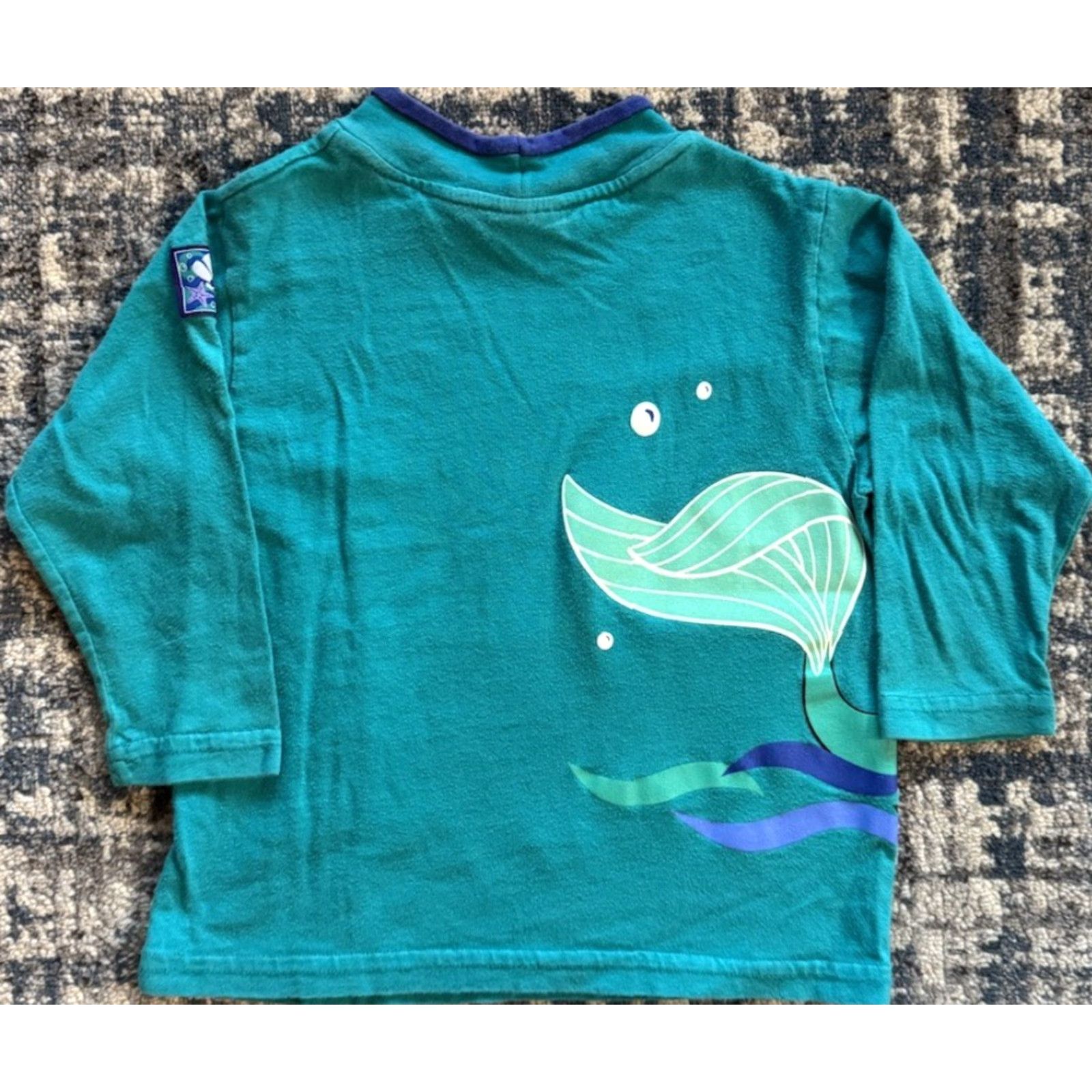 Disney VINTAGE Disney The Little Mermaid Long Sleeve T Shirt 5-6 Girls Teal Cotton Blend 1990s Sportswear/Beach Movie Promo Size US S / EU 44-46 / 1 - 5 Thumbnail
