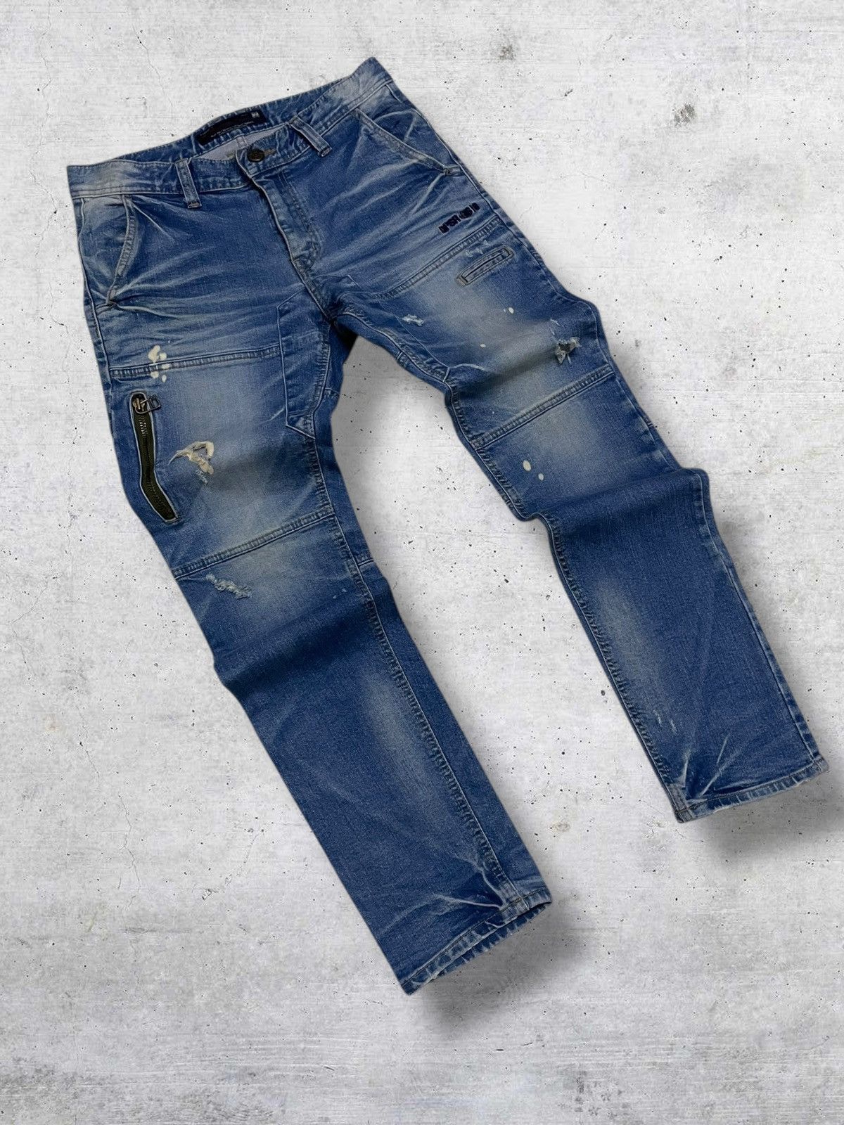 Japanese Brand VINTAGE JAPAN DESIGNER CRAFTED PREMIUM SPLASH OG DENIM Size US 32 / EU 48 - 2 Thumbnail