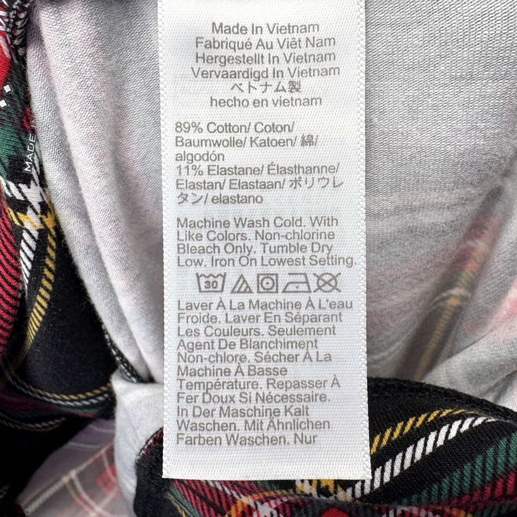 J.Crew J.CREW Womens Large Leggings Multicolor Plaid Holiday Christmas Ankle High Rise Size 36" / US 14 / IT 50 - 5 Thumbnail