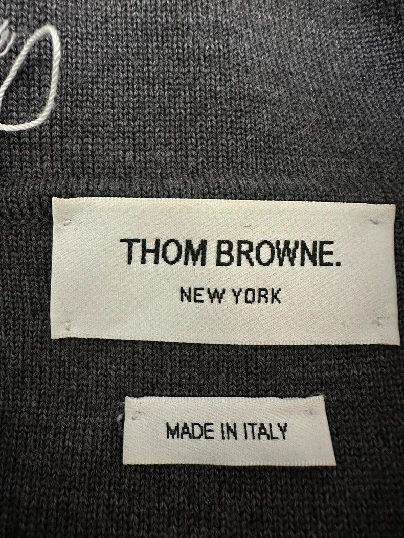 Thom Browne Thom Browne Medium grey four-barrel wool knit jacket Size US M / EU 48-50 / 2 - 4 Thumbnail