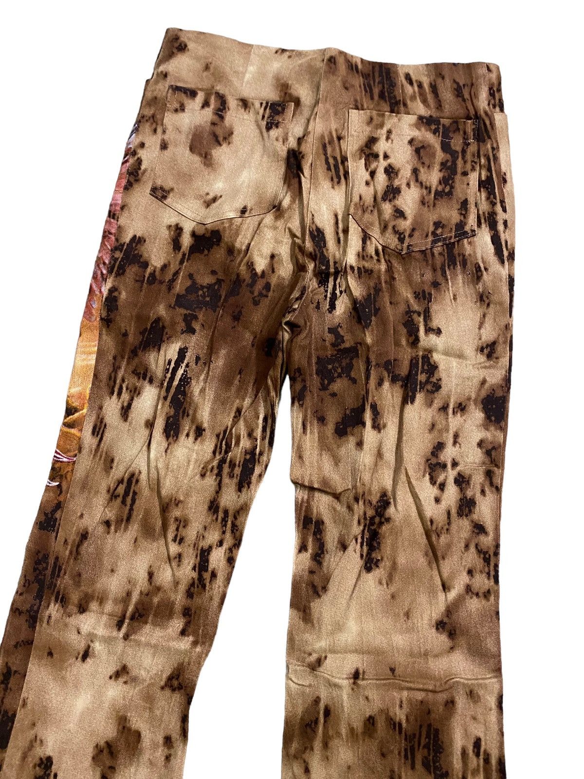 If Six Was Nine 💥Vintage Flare Ange Paris Overprint Pant Size 26" / US 2 / IT 38 - 4 Thumbnail