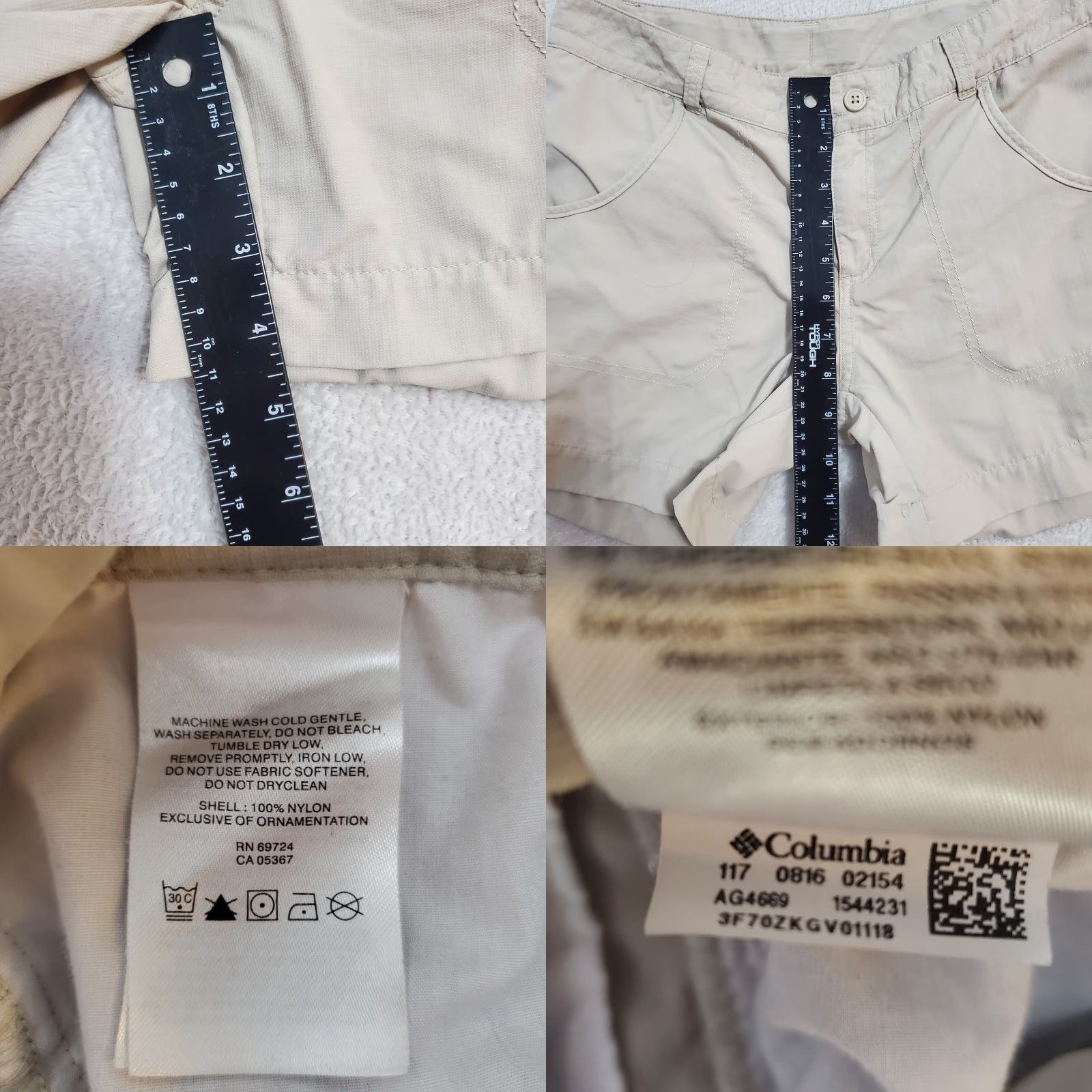 Vintage Columbia Shorts Women L 14-16 Omni-Shade Beige Nylon 4.5 in Hike Outdoor Camping/Travel Activewear Size 36" / US 14 / IT 50 - 8 Thumbnail